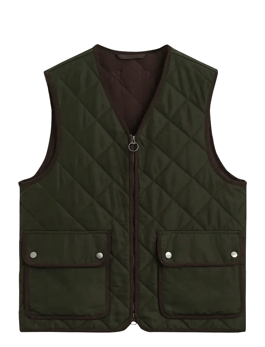 Gant - QUILTED FLEECE VEST - westen - dark moss green - 0