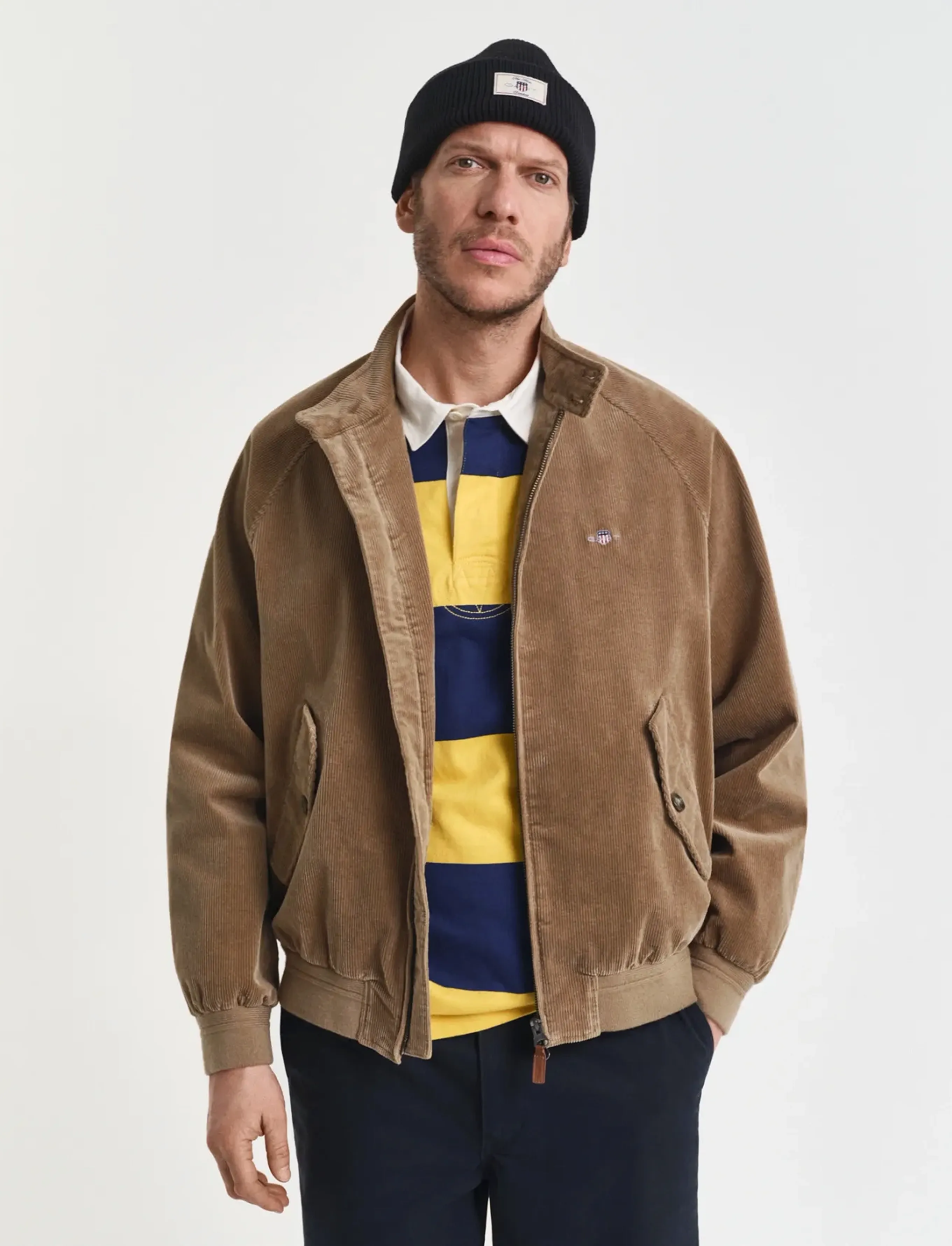 Gant Cord Harrington Jacket, XXL, Jackets, Braun - Light Männerswear