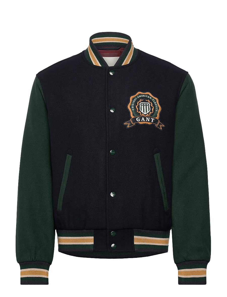 GANT - WOOL MIX VARSITY JACKET - evening blue - 0