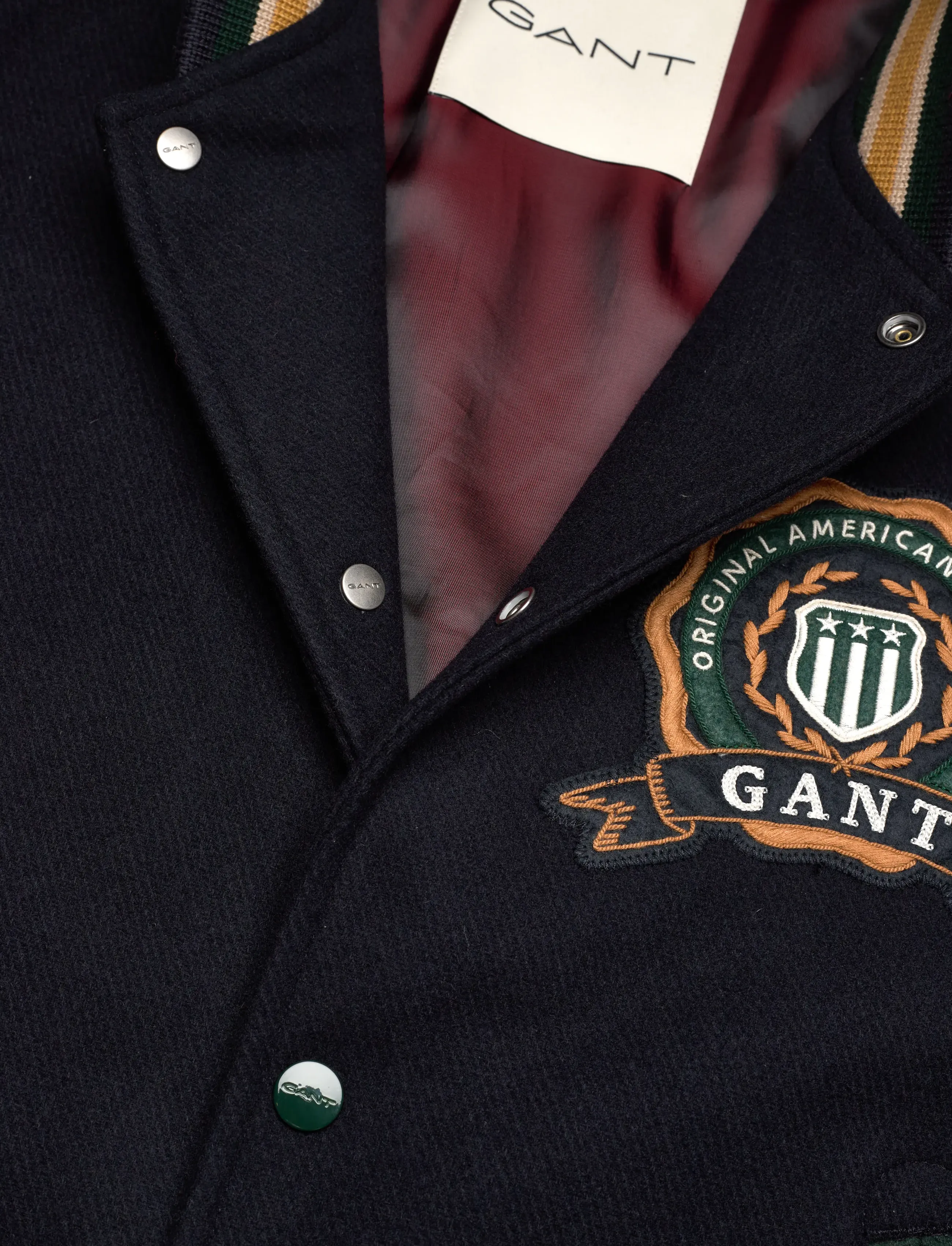 GANT - WOOL MIX VARSITY JACKET - evening blue - 2