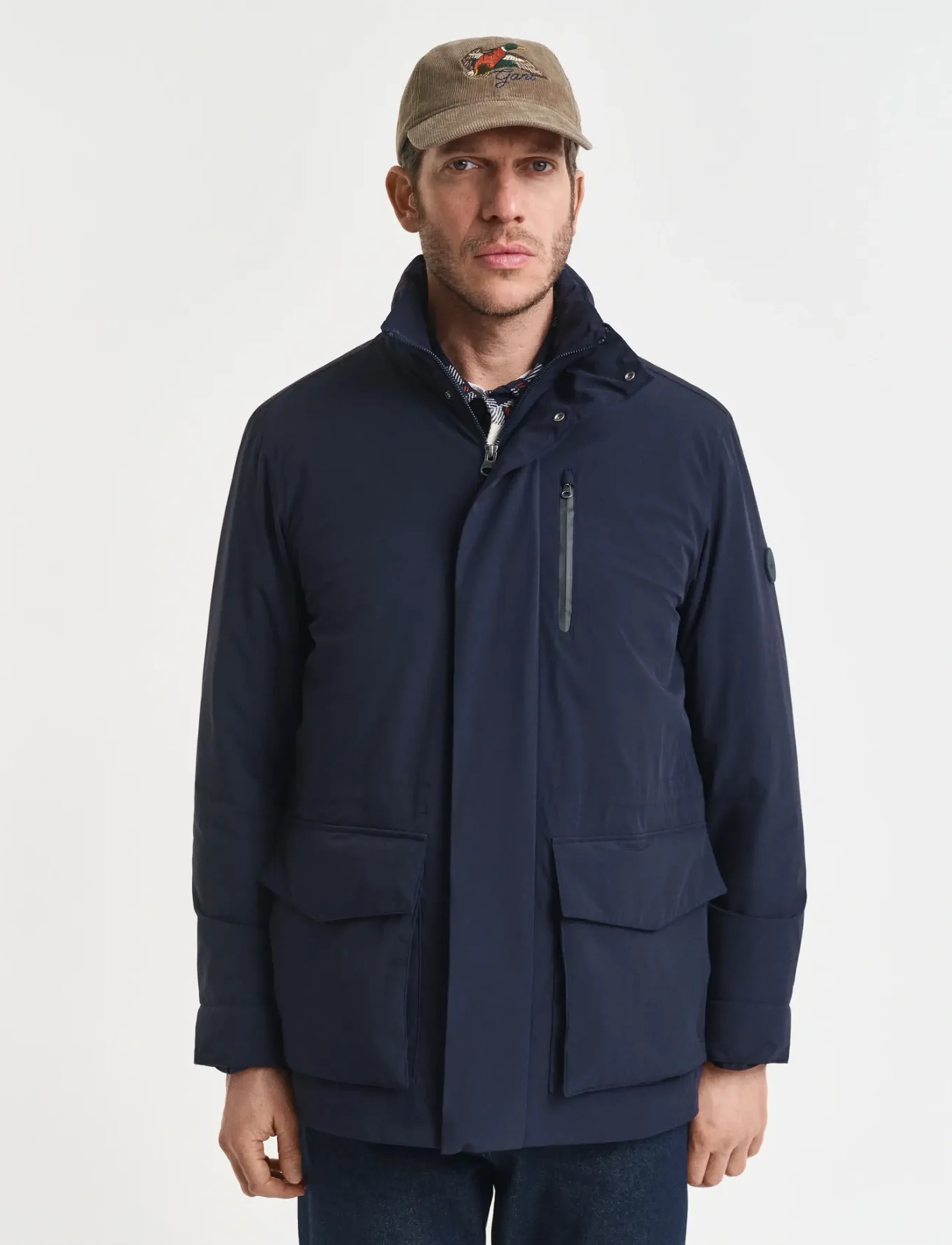 Gant - DOUBLE MID LENGTH JACKET - spring jackets - evening blue - 2
