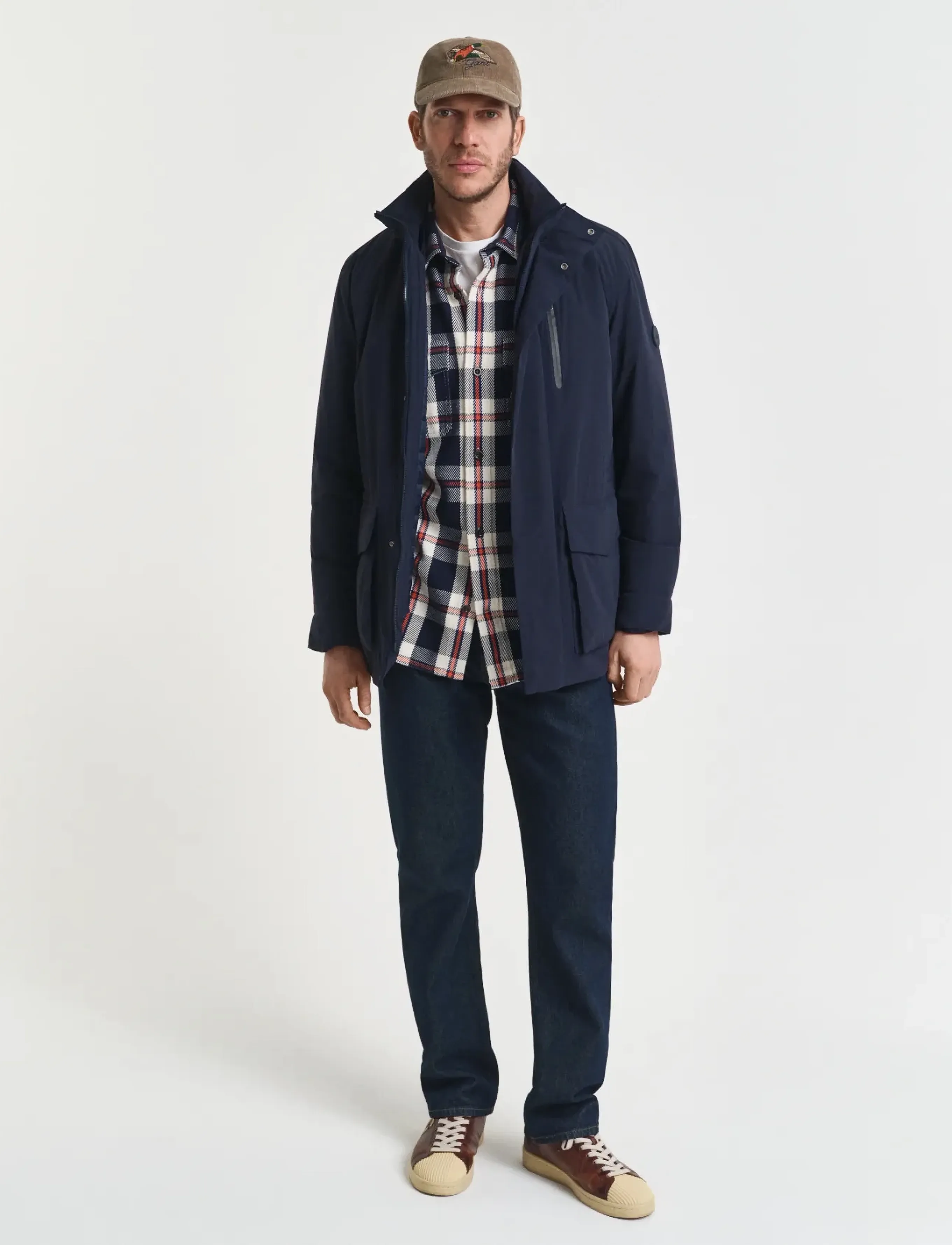 Gant - DOUBLE MID LENGTH JACKET - spring jackets - evening blue - 4
