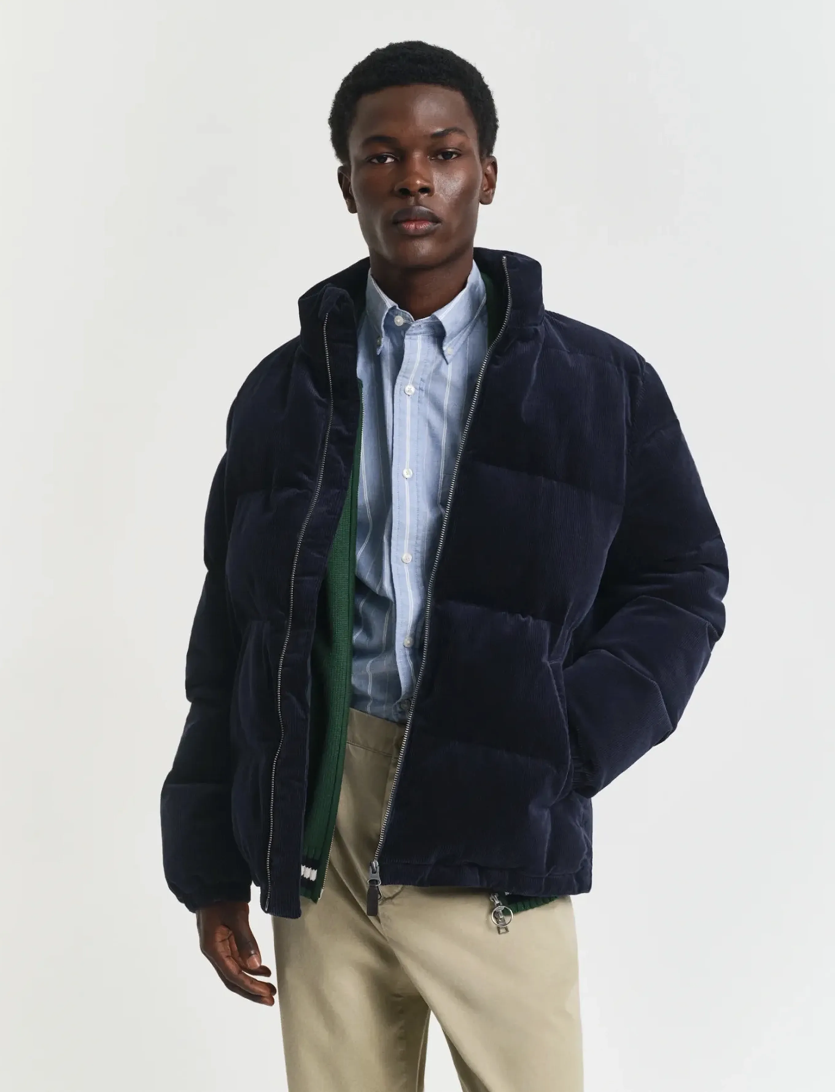 GANT CORD PUFFER JACKET - Kläder - EVENING BLUE / blue