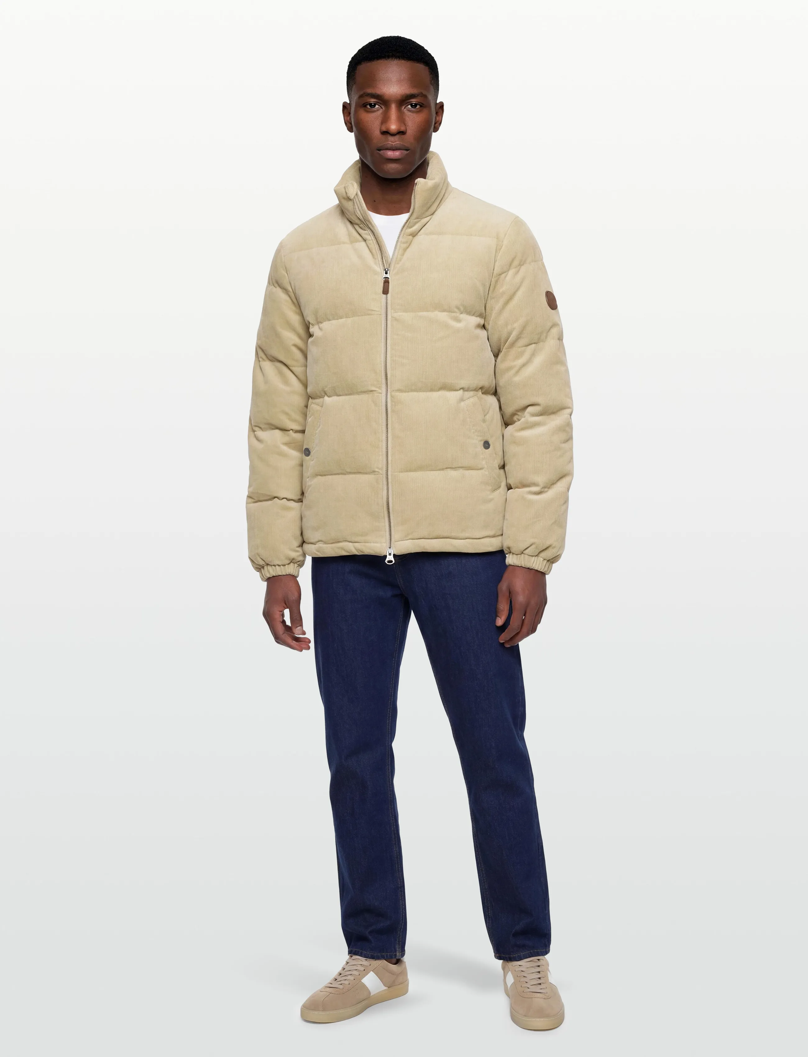 Gant Cord Puffer Jacket, XL, Jackets, Beige - Padded Männerswear