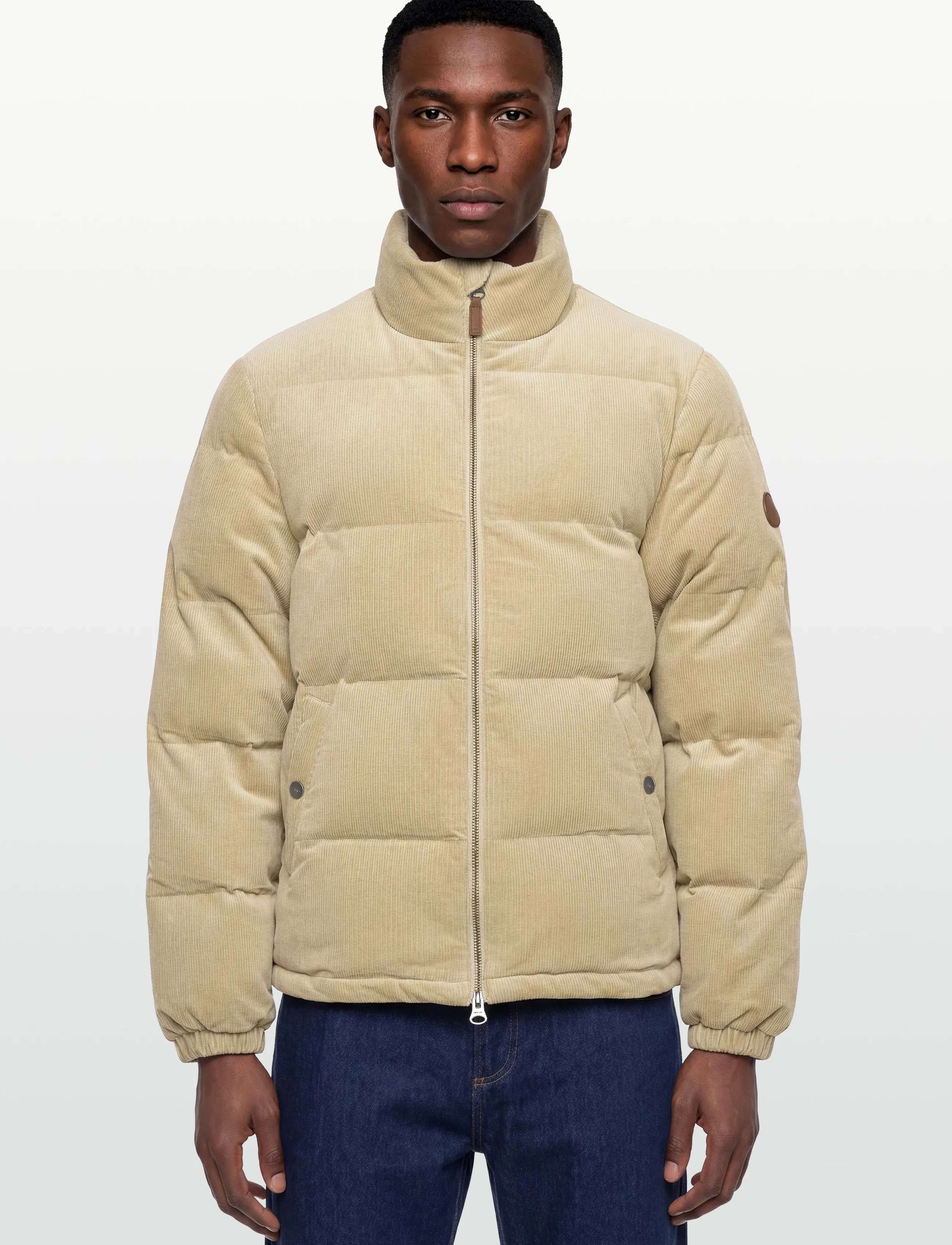 Gant - CORD PUFFER JACKET - winter jackets - greige - 3