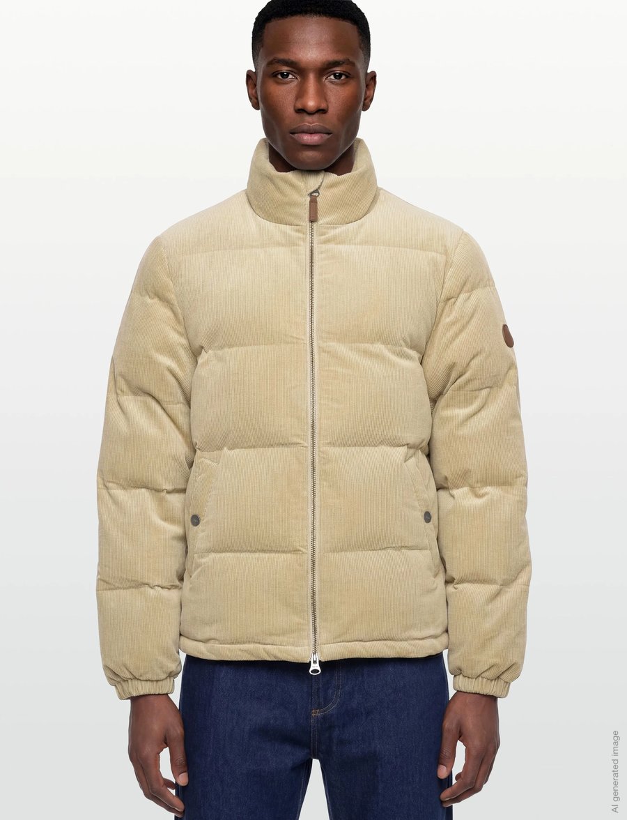 Gant - CORD PUFFER JACKET - gefütterte jacken - greige - 3