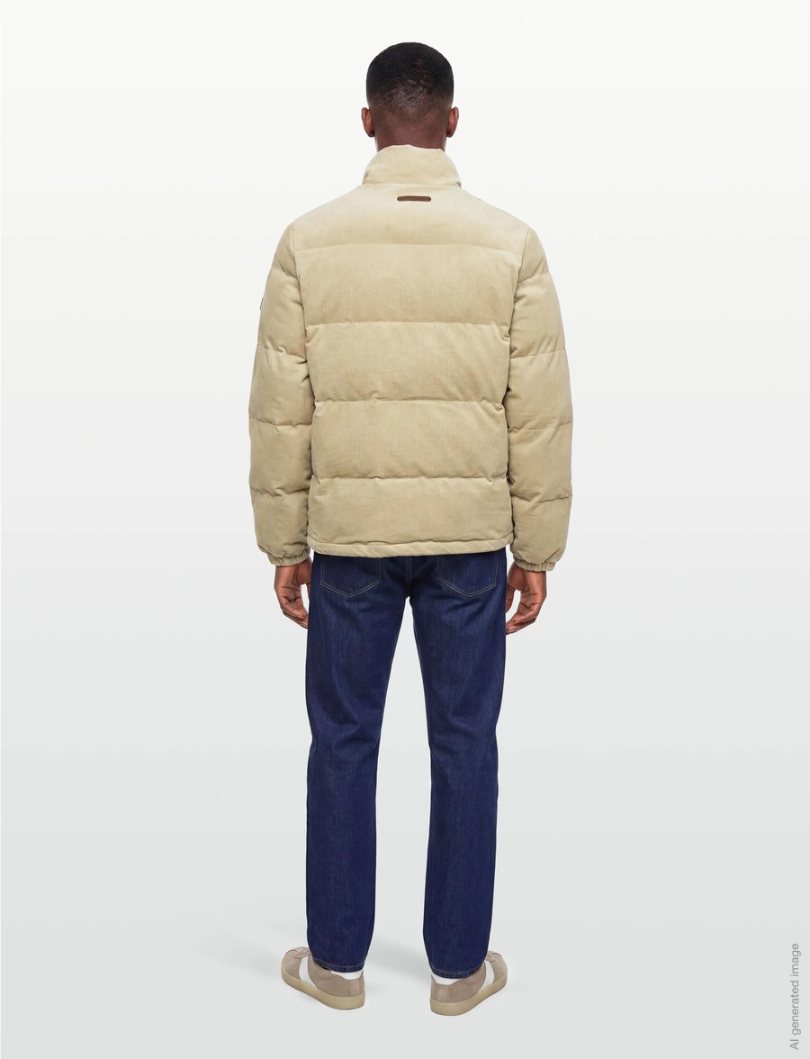 Gant - CORD PUFFER JACKET - gefütterte jacken - greige - 4