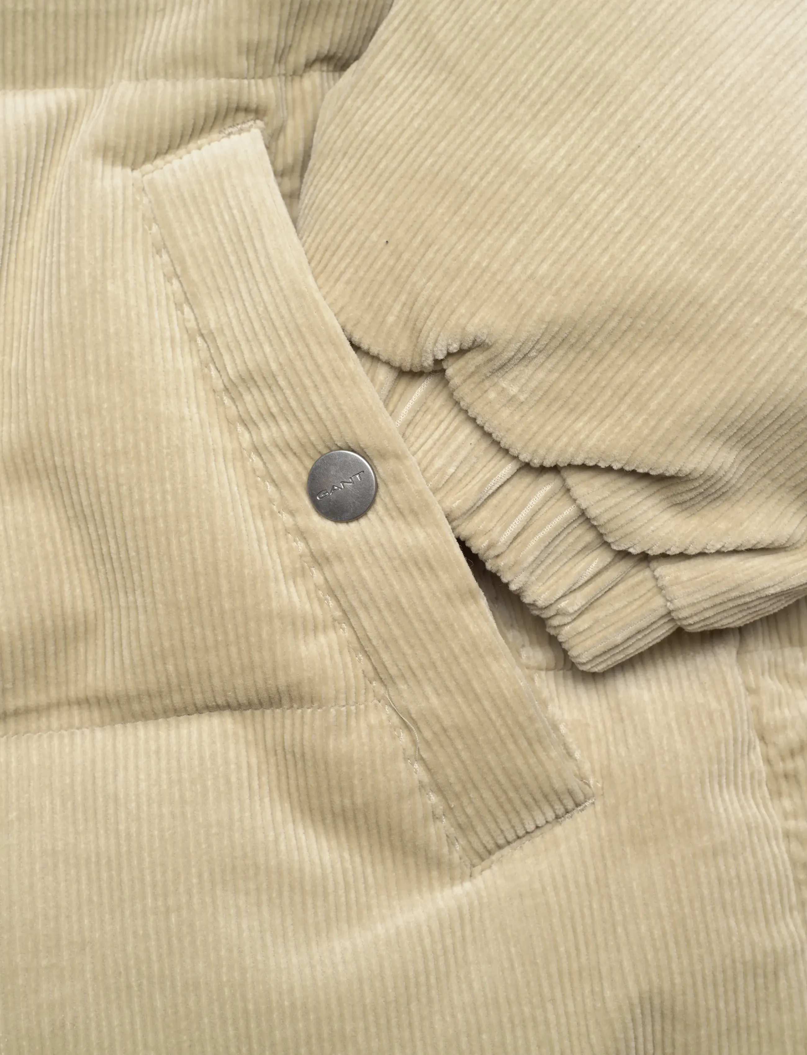 Gant - CORD PUFFER JACKET - gefütterte jacken - greige - 3