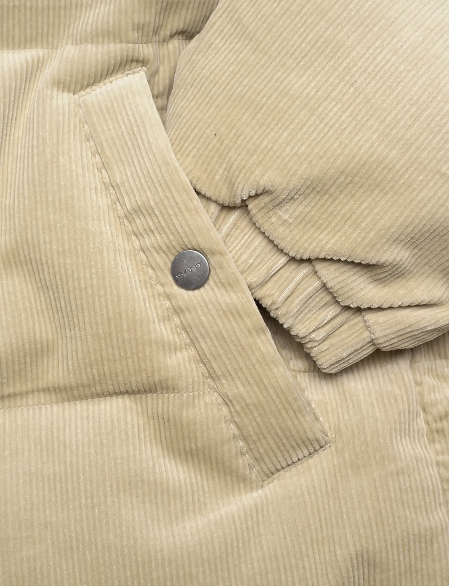 Gant - CORD PUFFER JACKET - gefütterte jacken - greige - 3