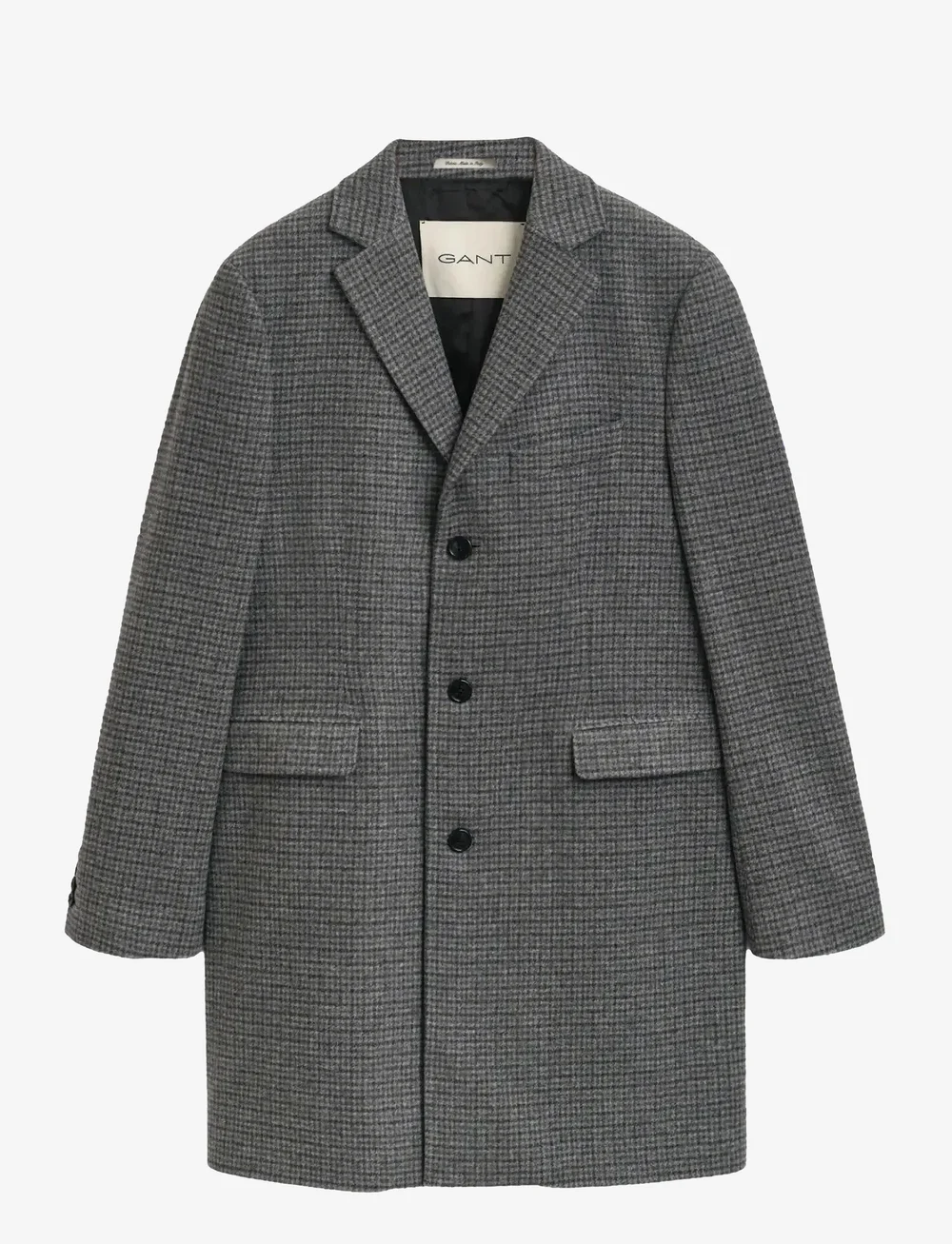 GANT - CLASSIC TWO-TONE WOOL COAT - villased mantlid - black - 0