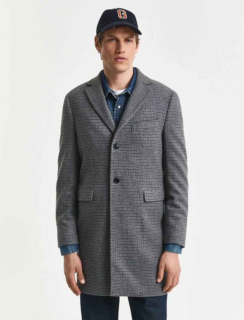 GANT - CLASSIC TWO-TONE WOOL COAT - vinterjakker - black - 2