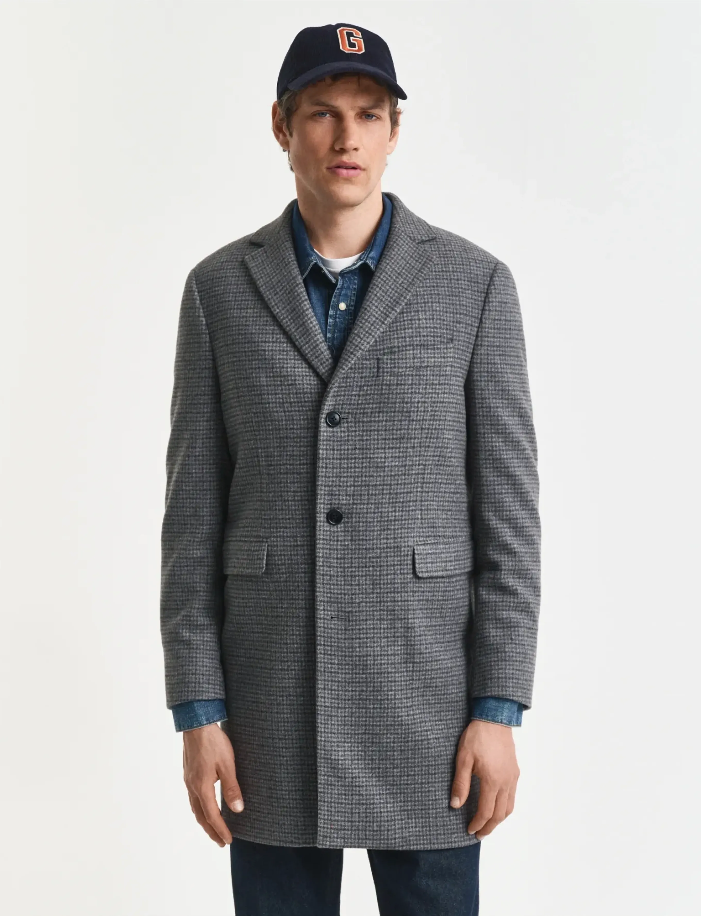 Gant - CLASSIC TWO-TONE WOOL COAT - wollen mantels - black - 2