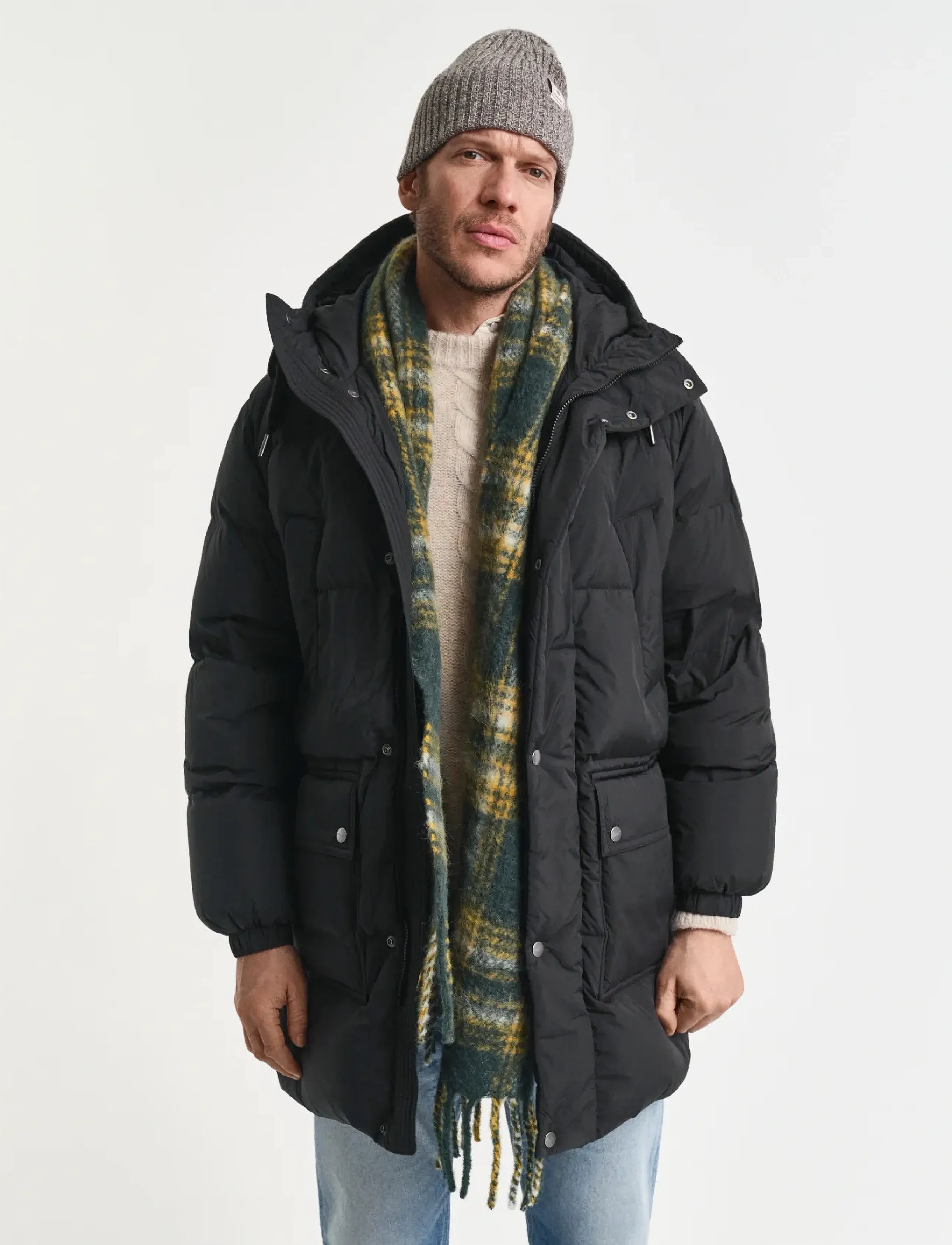 Gant Down Puffer Parka, XXL, Jackets, Schwarz - Parkas, Männerswear