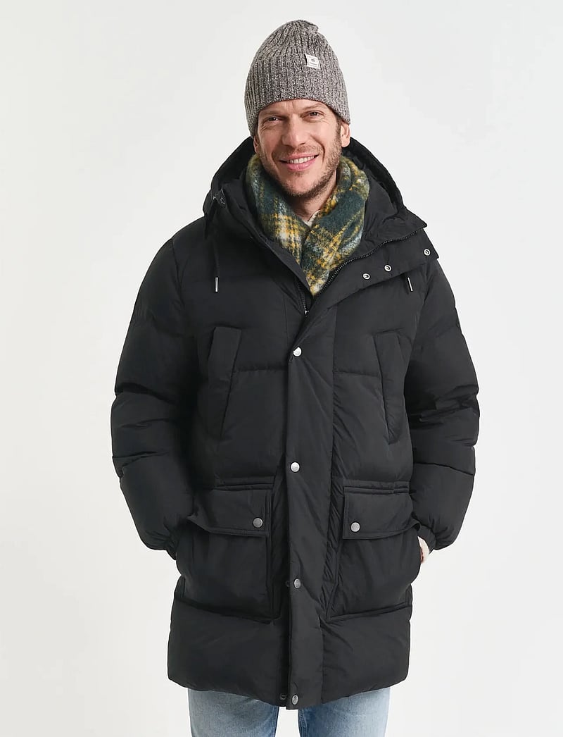 GANT - DOWN PUFFER PARKA - gefütterte jacken - black - 3
