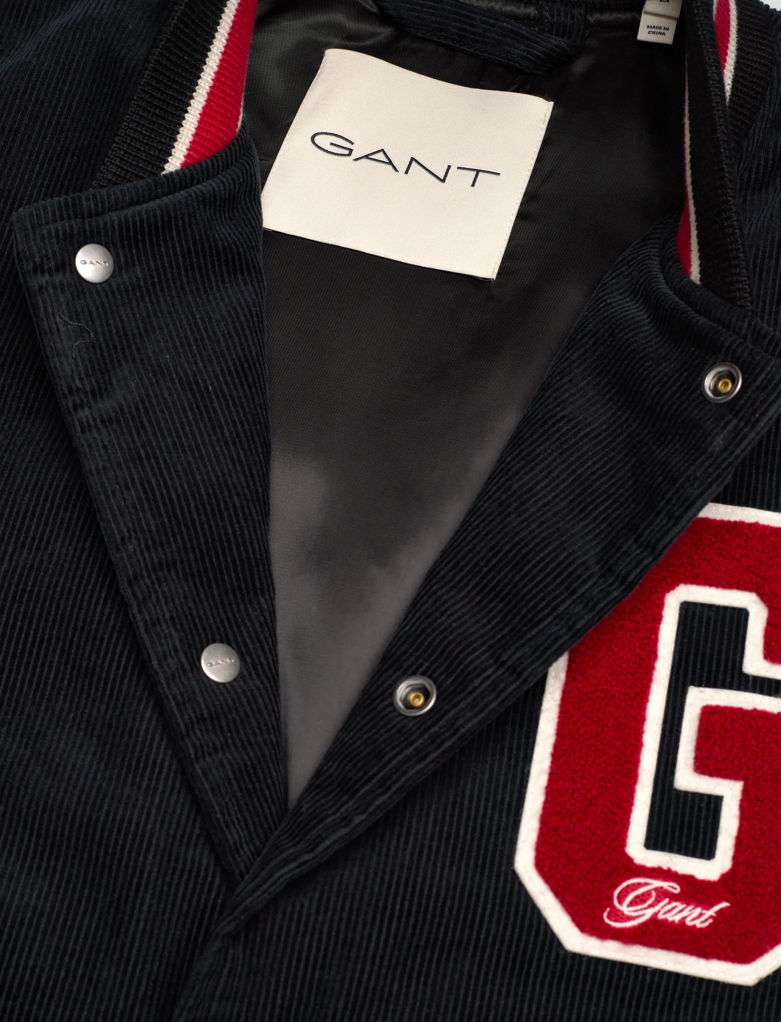 Gant - CORD VARSITY JACKET - varsity-jacken - black - 2