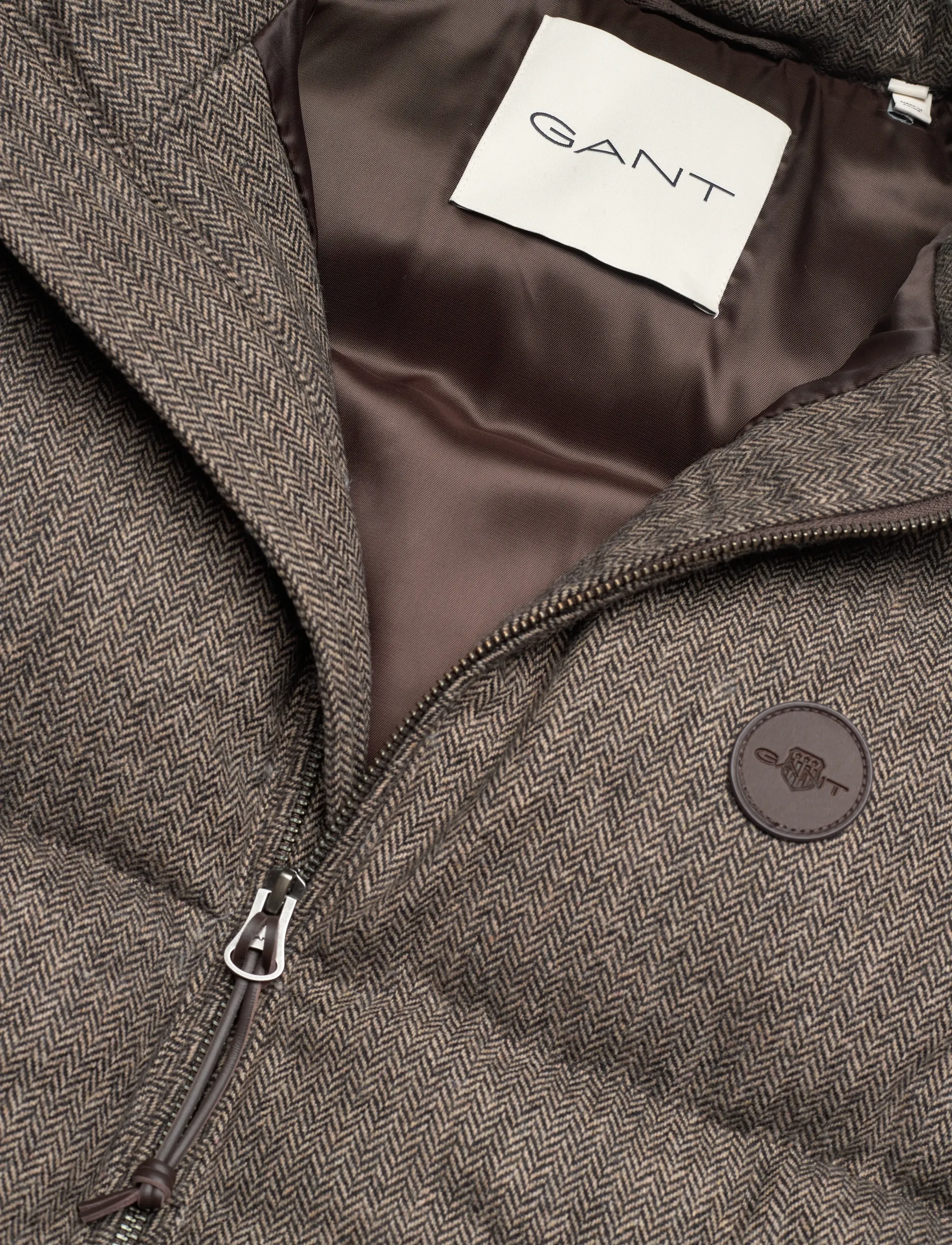 GANT - WOOL PADDED VEST - warm khaki - 2