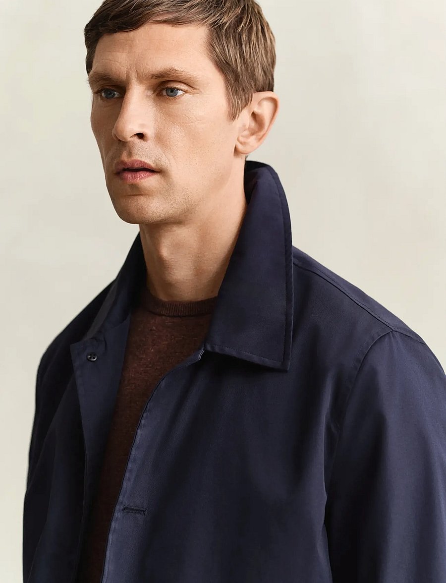 Gant - COTTON BLEND CAR COAT - Õhukesed mantlid - evening blue - 4
