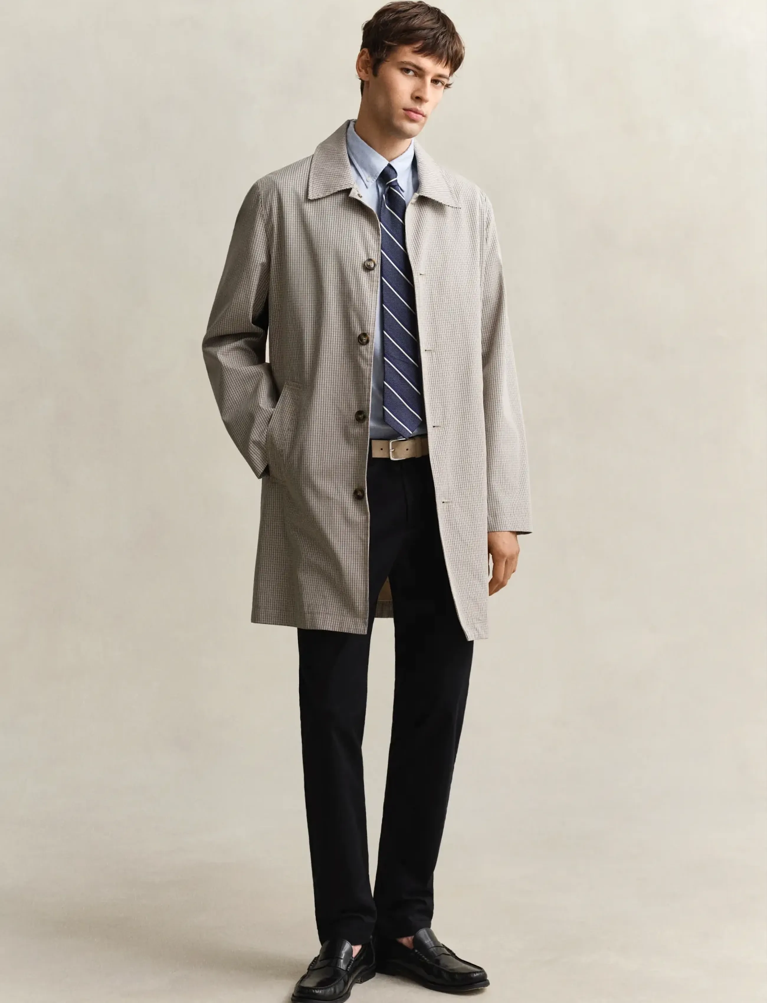 Gant Cotton Blend Car Coat, L, Beige, Frakker > Lette Frakker, Herre