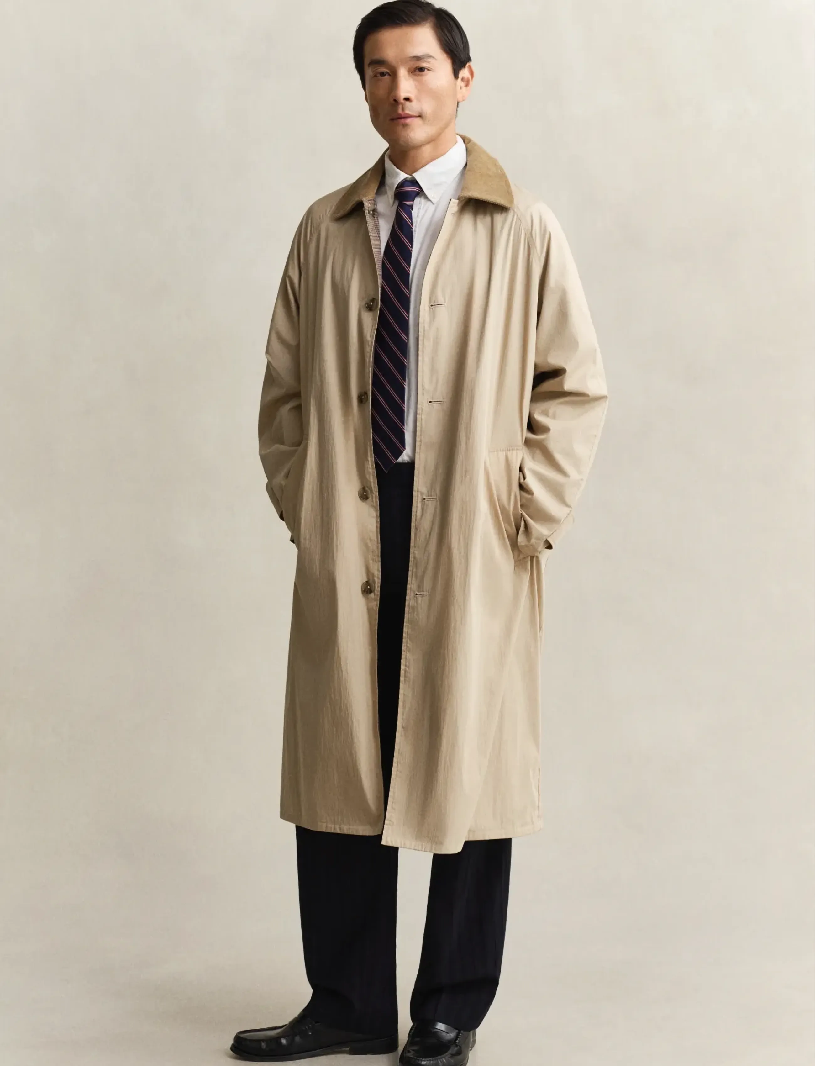 GANT REVERSIBLE LIGHTWEIGHT COAT - Overtøj - OAT BEIGE / beige