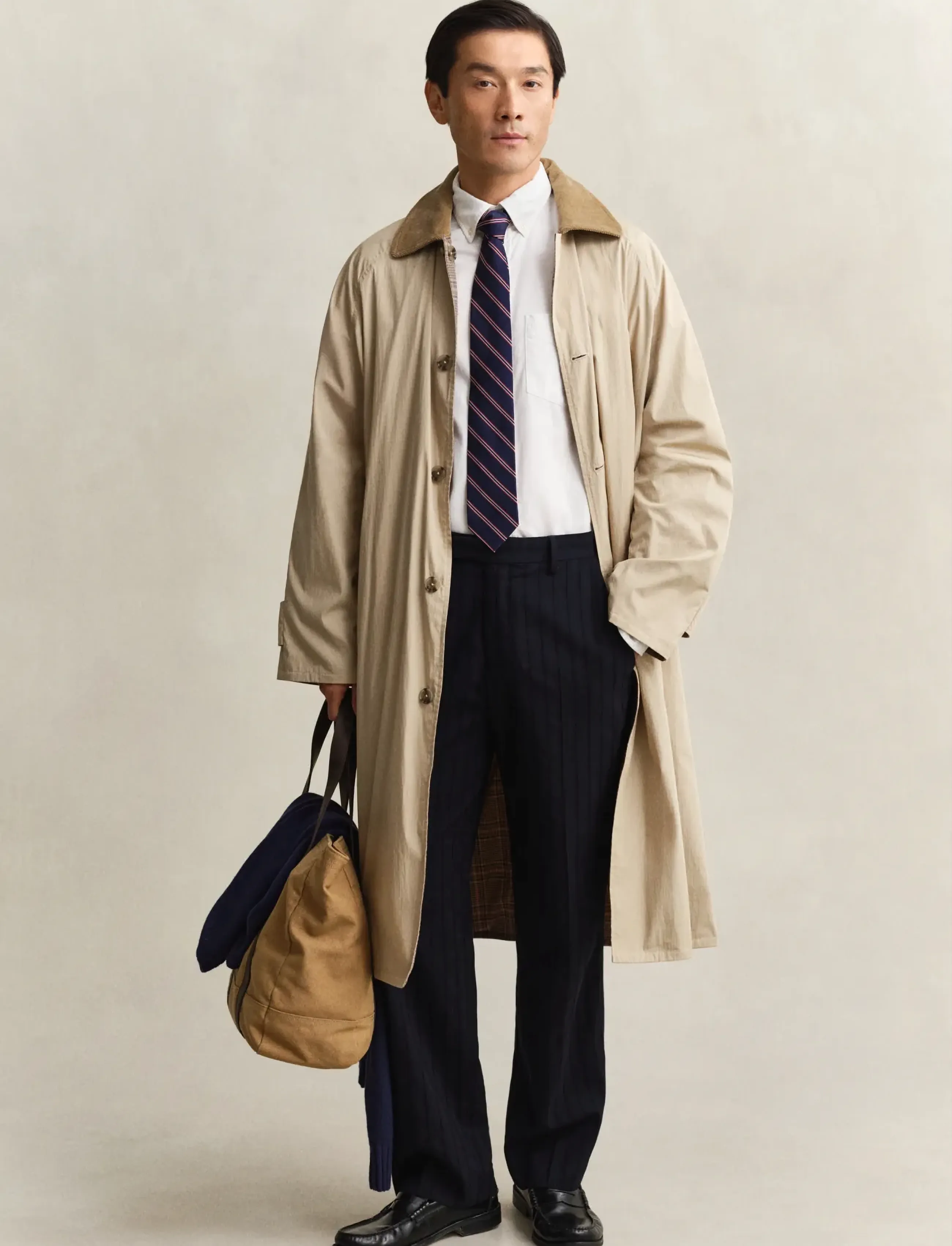 Gant - REVERSIBLE LIGHTWEIGHT COAT - cienkie płaszcze - oat beige - 4