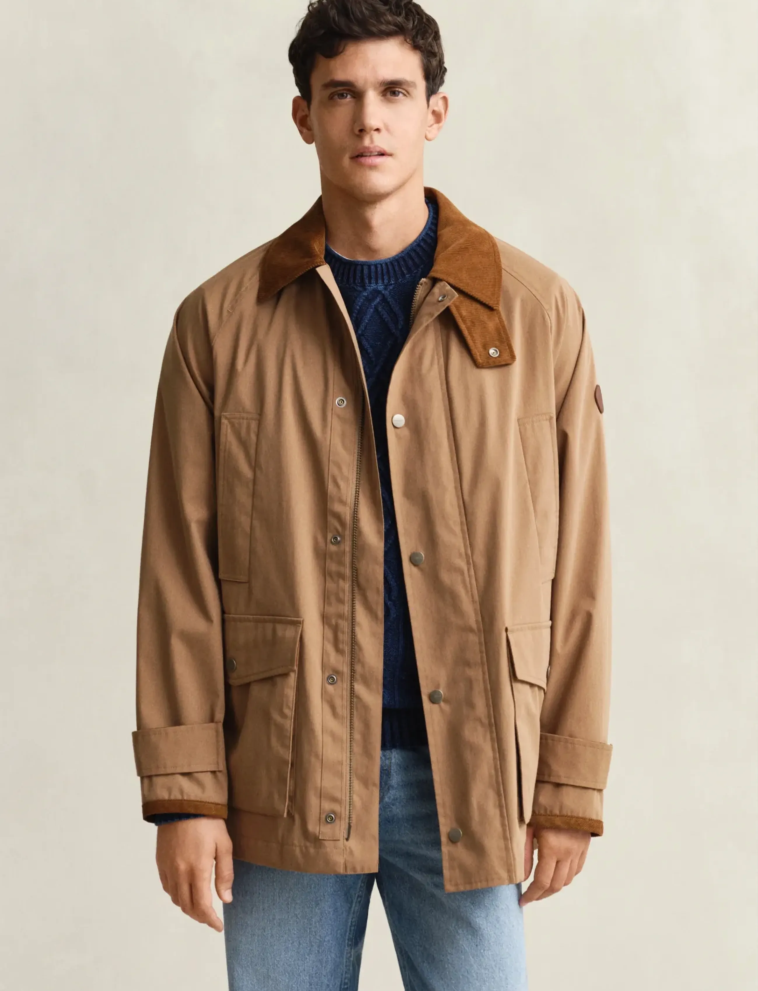Gant Field Decker Jacket, Mænd, Feltjakke, Brun, Str: M