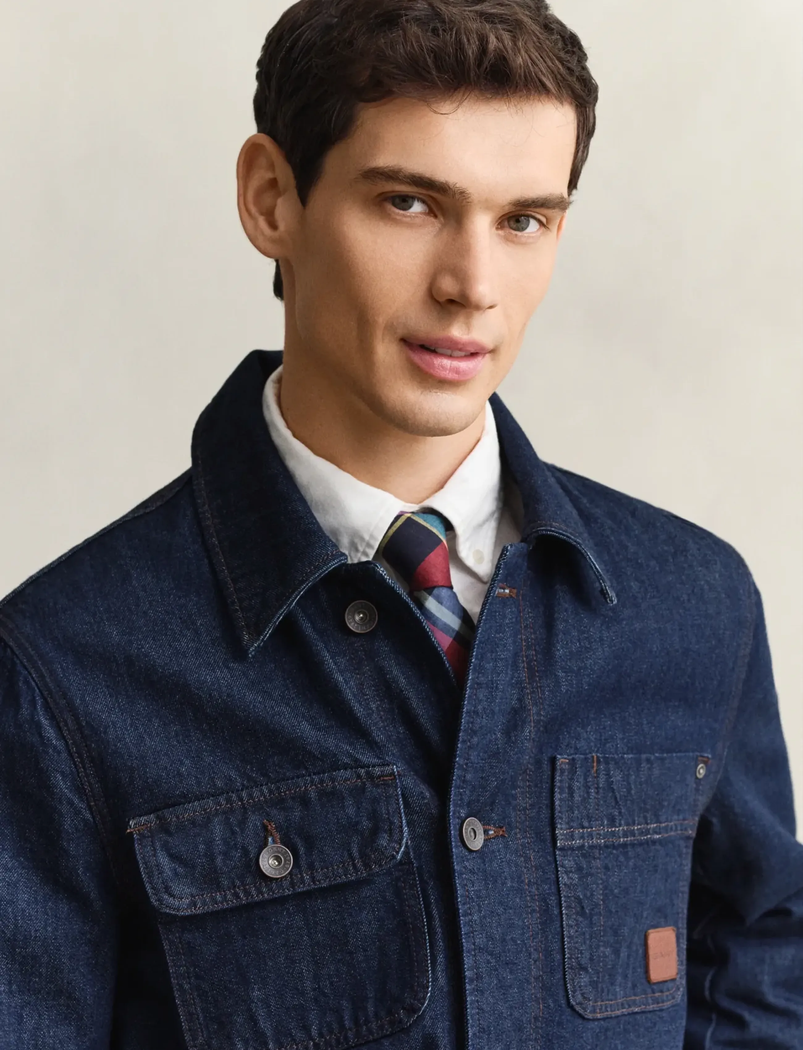 Gant - INDIGO WORK JACKET - forårsjakker - dark blue raw - 3