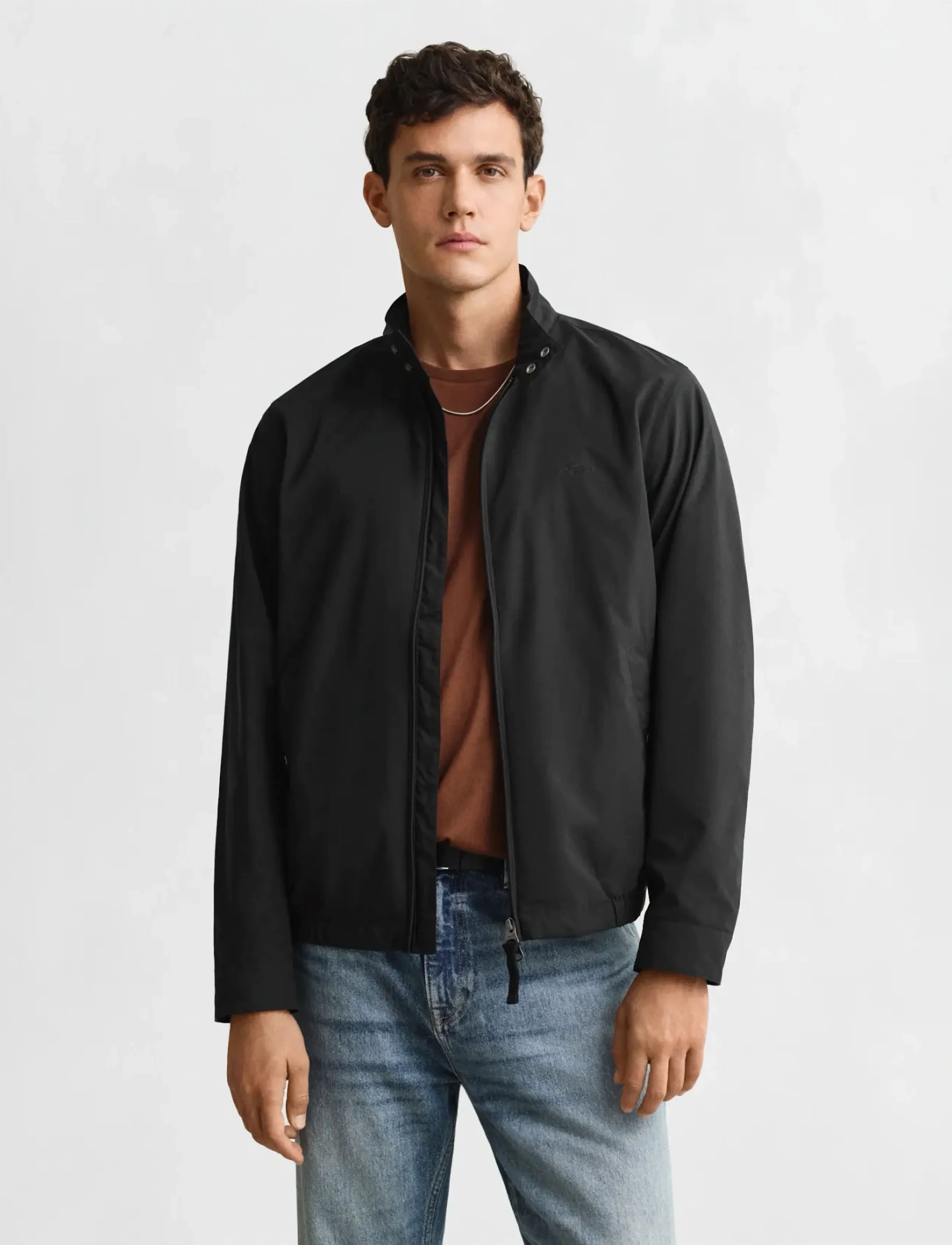 GANT LIGHTWEIGHT HARRINGTON JACKET - Õueriided - BLACK / black