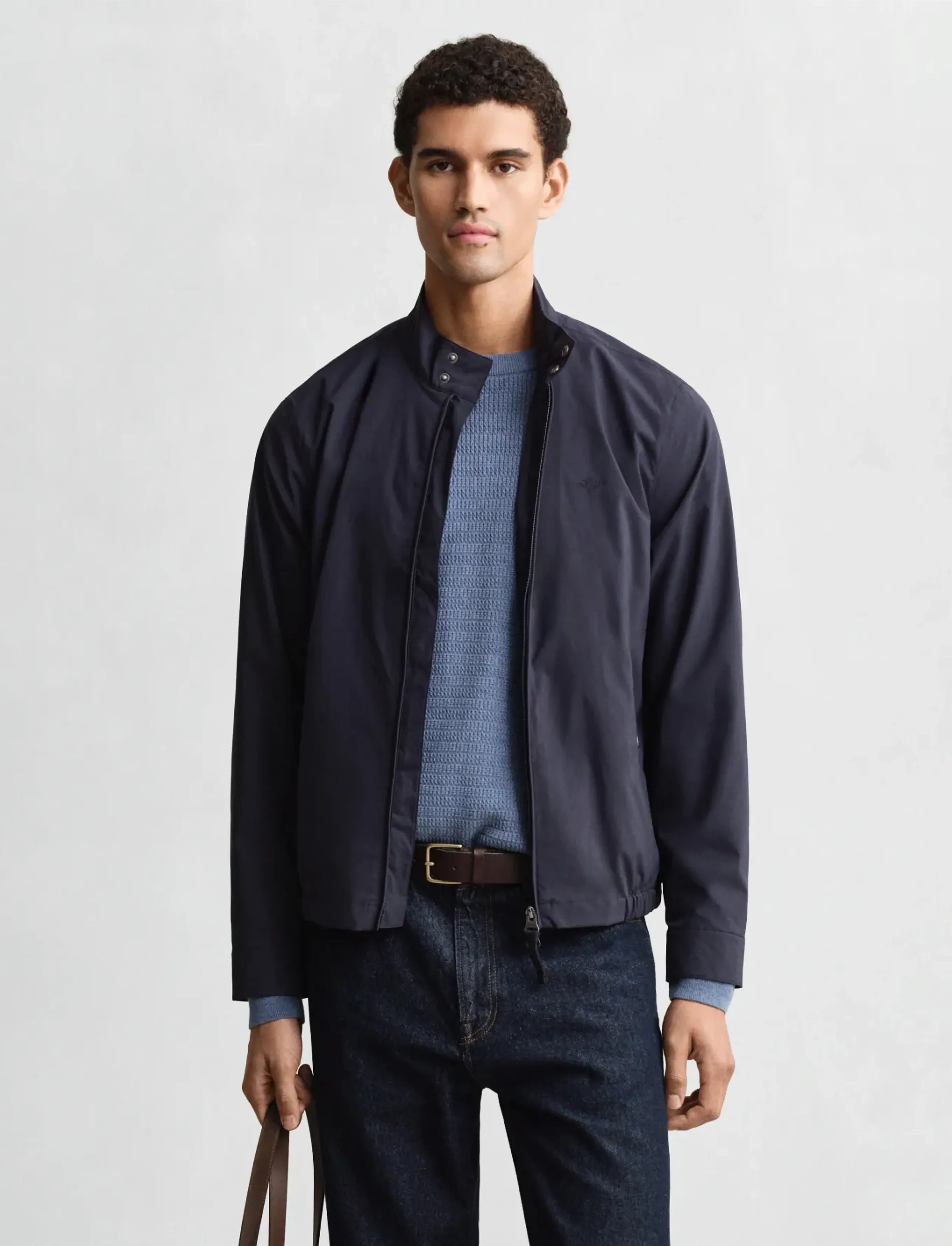 GANT LIGHTWEIGHT HARRINGTON JACKET - Tøj - EVENING BLUE / navy
