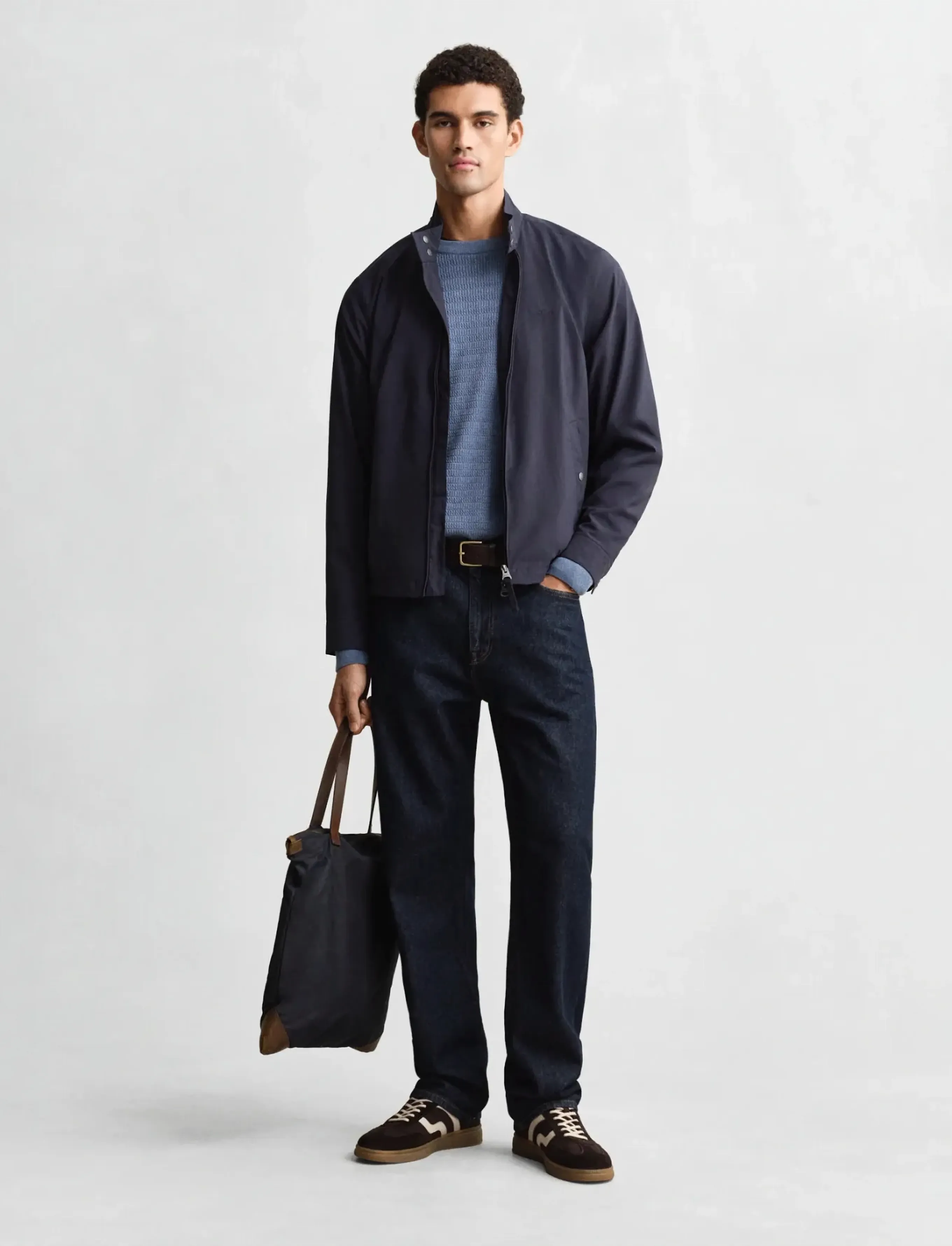 Gant - LIGHTWEIGHT HARRINGTON JACKET - striukės - evening blue - 2
