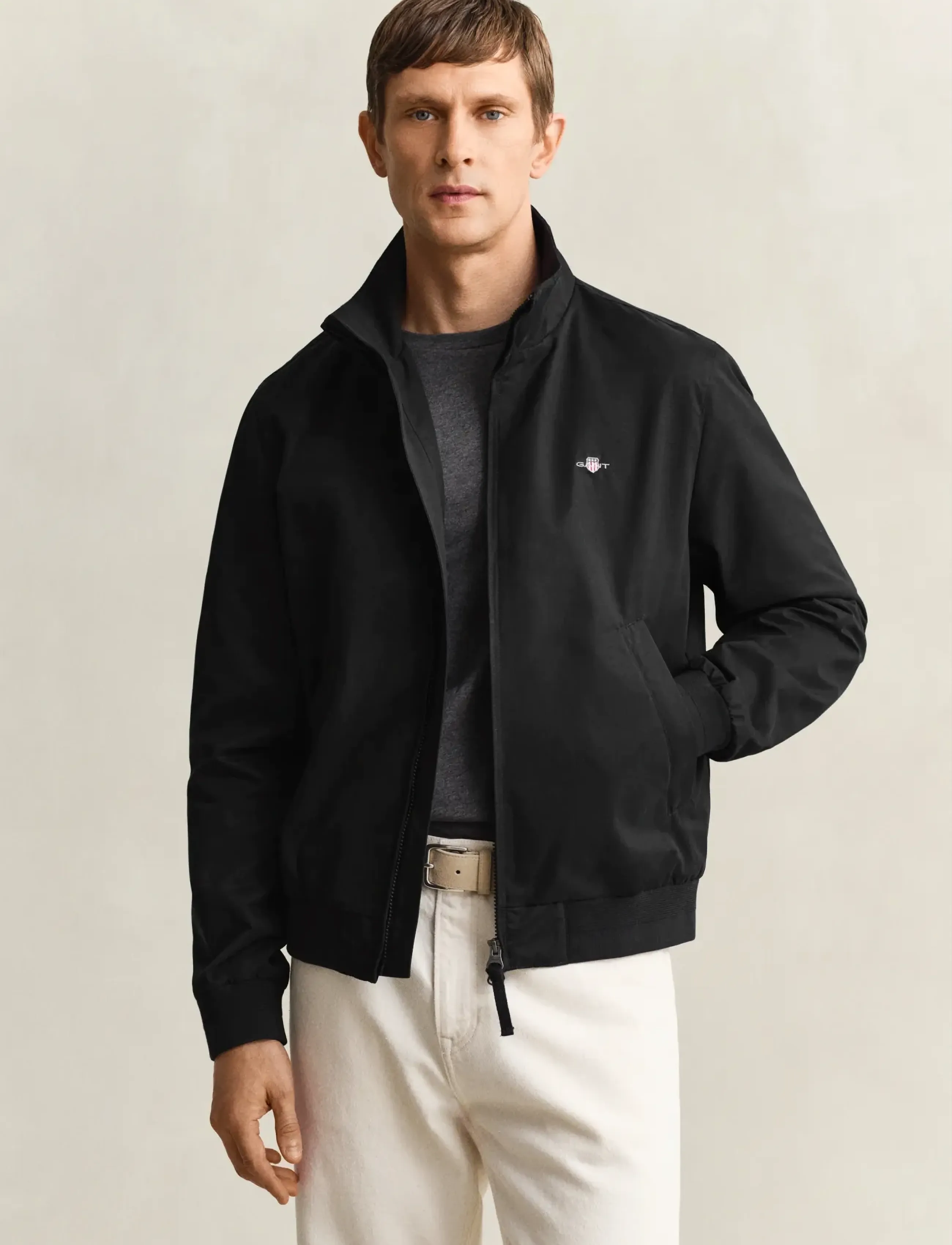 Gant Lightweight Hampshire Jacket, M, Jackets, Schwarz - Light Männerswear