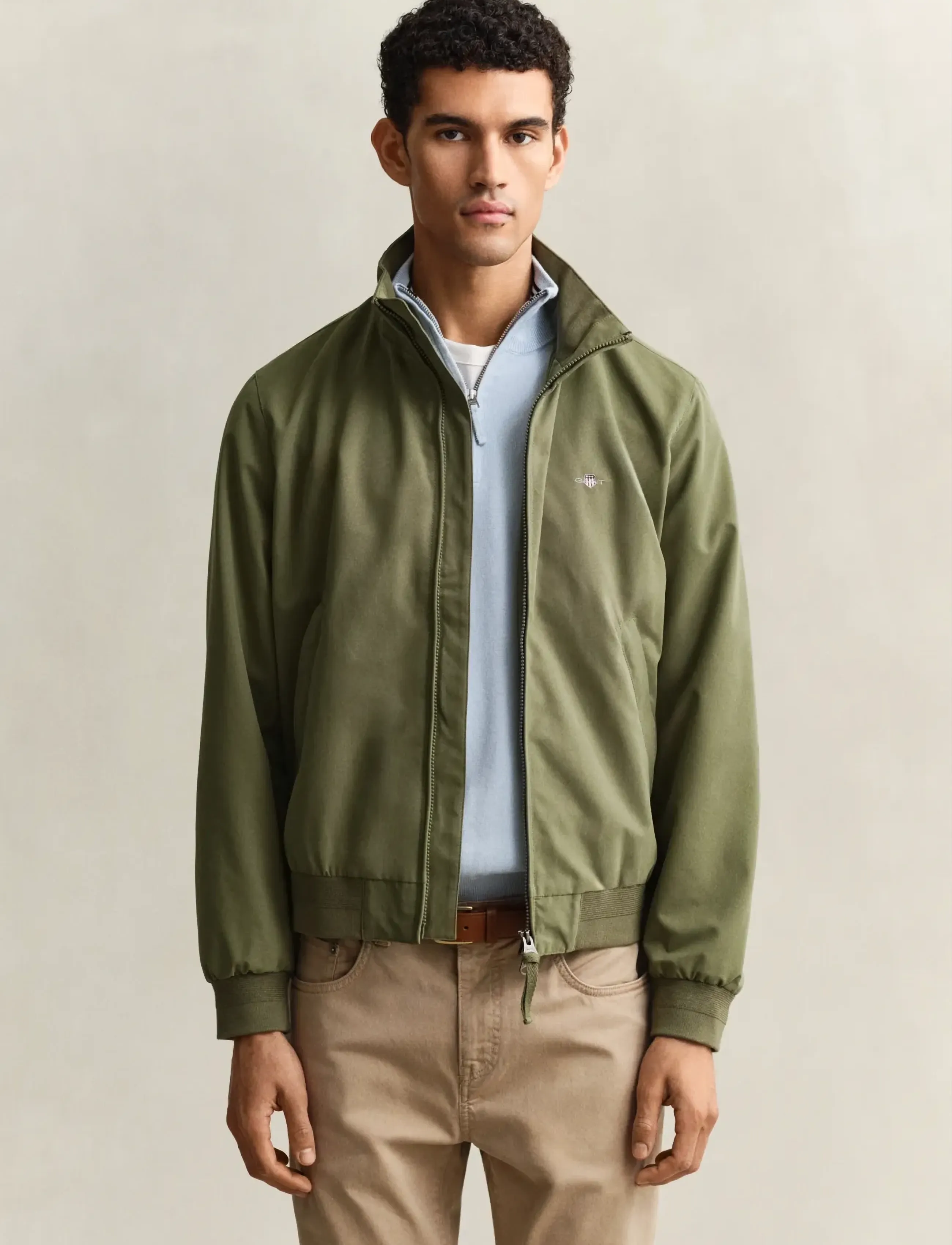 Gant Lightweight Hampshire Jacket, 3XL, Jackets, Khakigrün - Light Männerswear