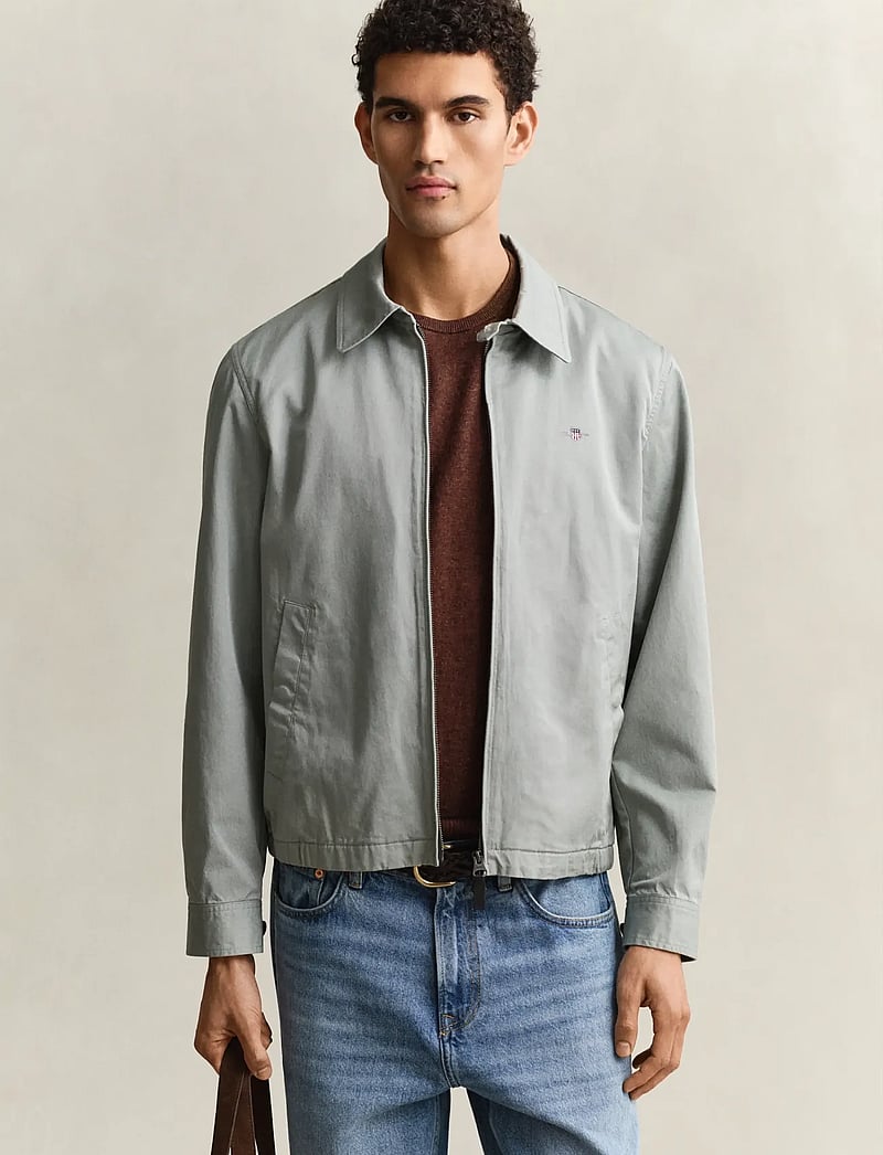 GANT - COTTON WINDCHEATER JACKET - plonos striukės - ceramic grey - 0