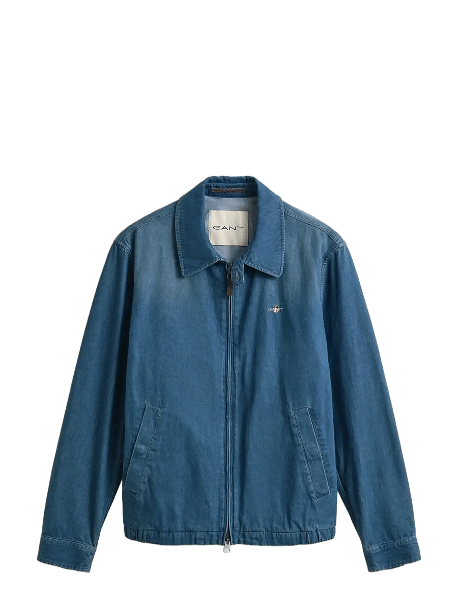 Gant - INDIGO WINDCHEATER JACKET - ungefütterte denimjacken - semi light blue - 1