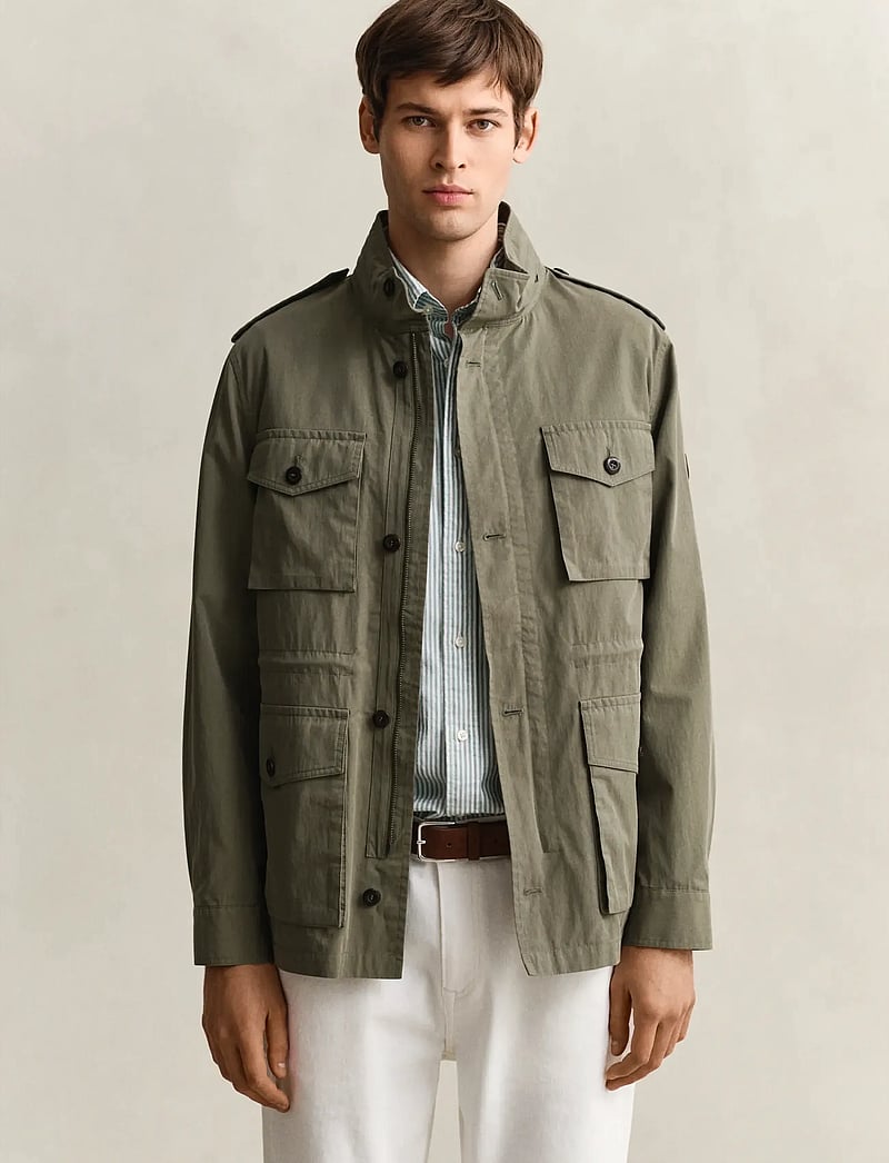 GANT - COTTON 4 POCKET JACKET - kevyet takit - dry herb green - 0