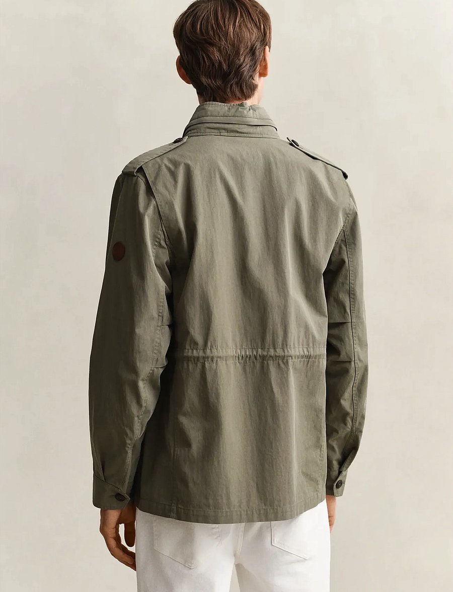 Gant - COTTON 4 POCKET JACKET - leichte jacken - dry herb green - 2