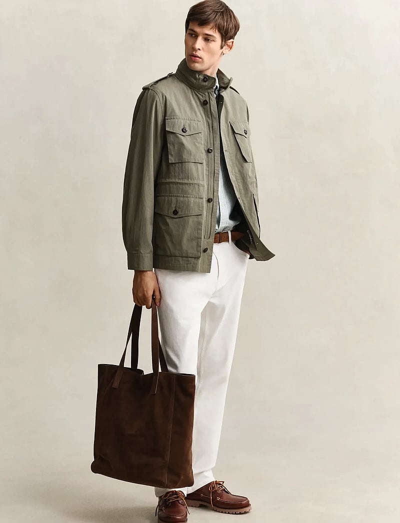 GANT - COTTON 4 POCKET JACKET - kevyet takit - dry herb green - 4