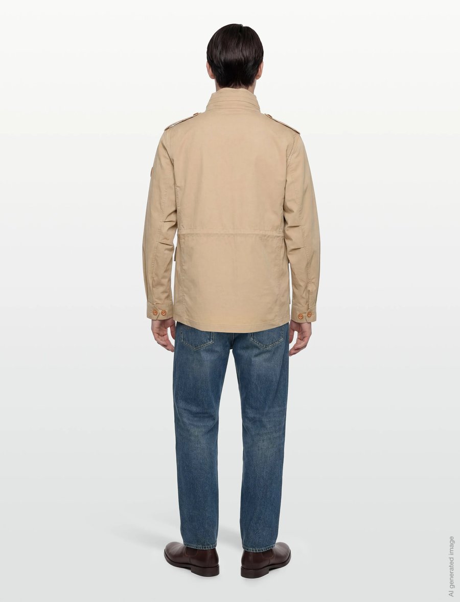 Gant - COTTON 4 POCKET JACKET - léttir jakkar - oat beige - 5