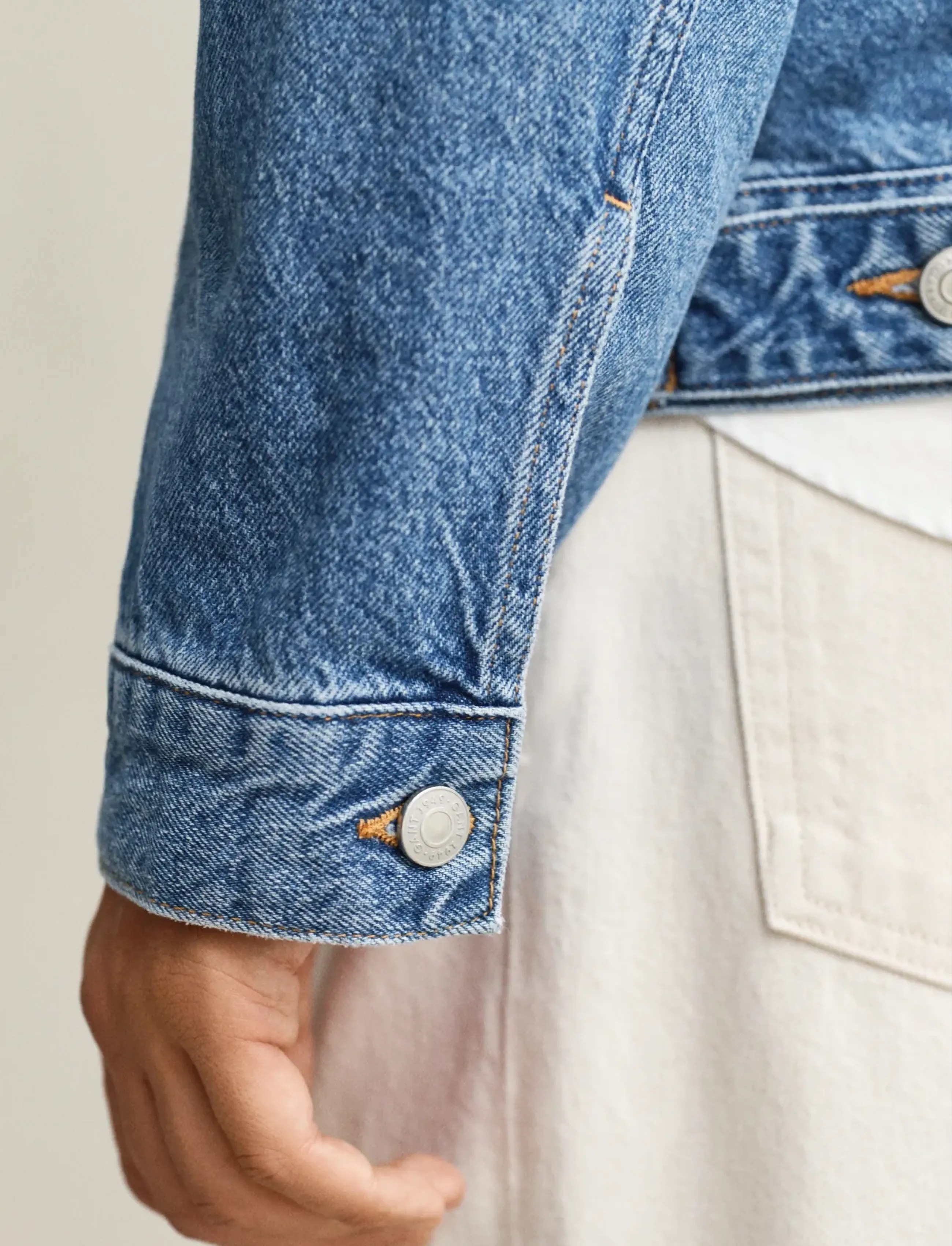 Gant - DENIM TRUCKER JACKET - frühlingsjacken - mid blue - 3