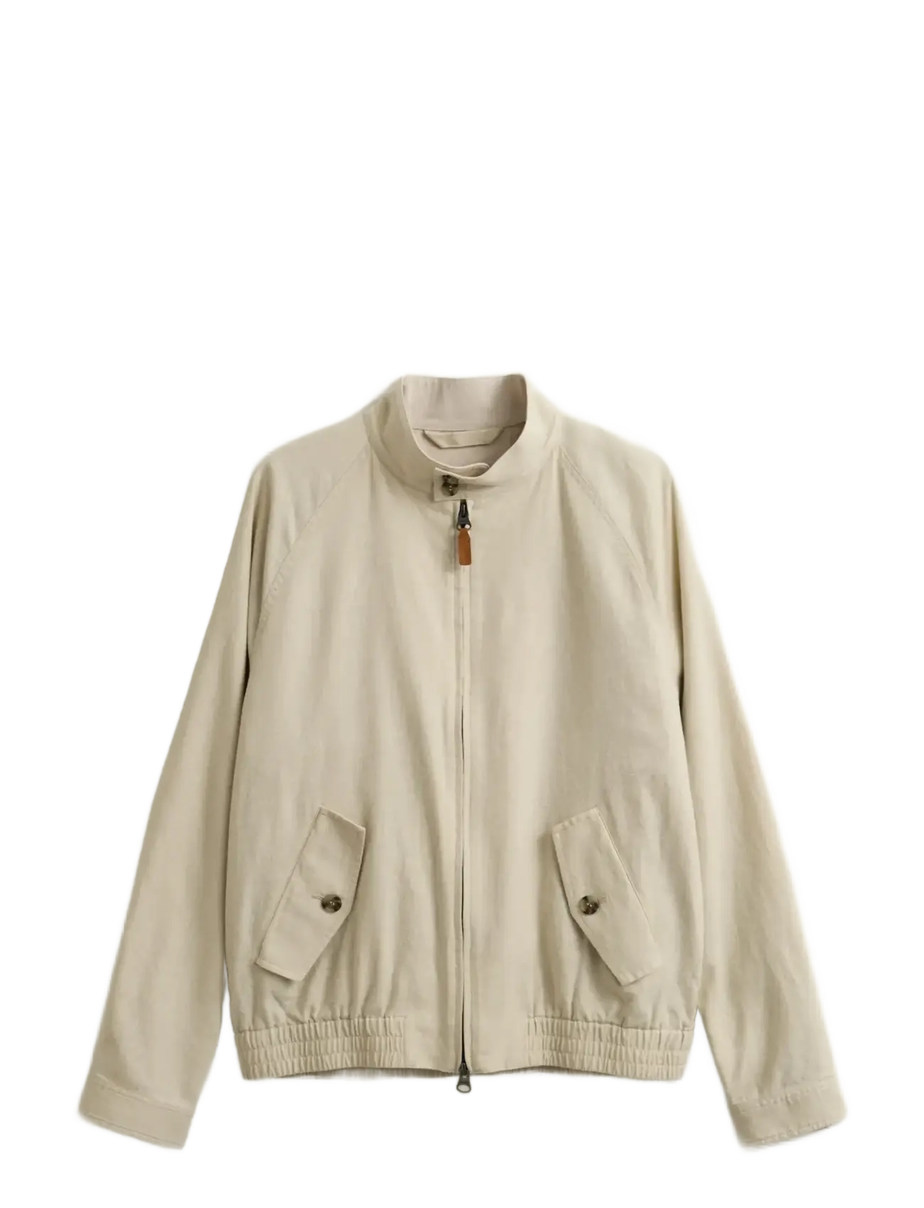 GANT Linen Blend Harrington Jacke Beige - L - Herren