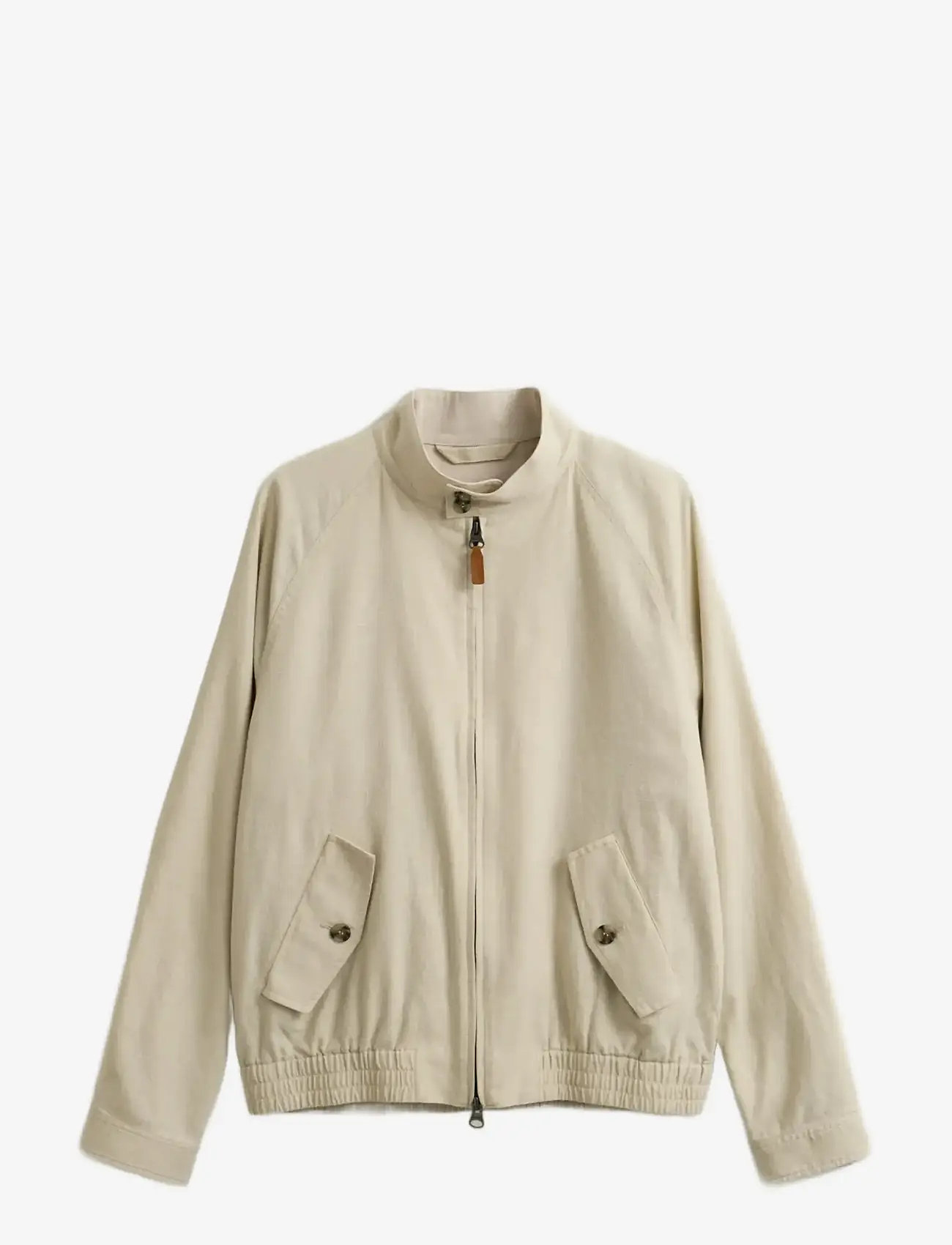 Gant - LINEN BLEND HARRINGTON JACKET - leichte jacken - soft oat - 1