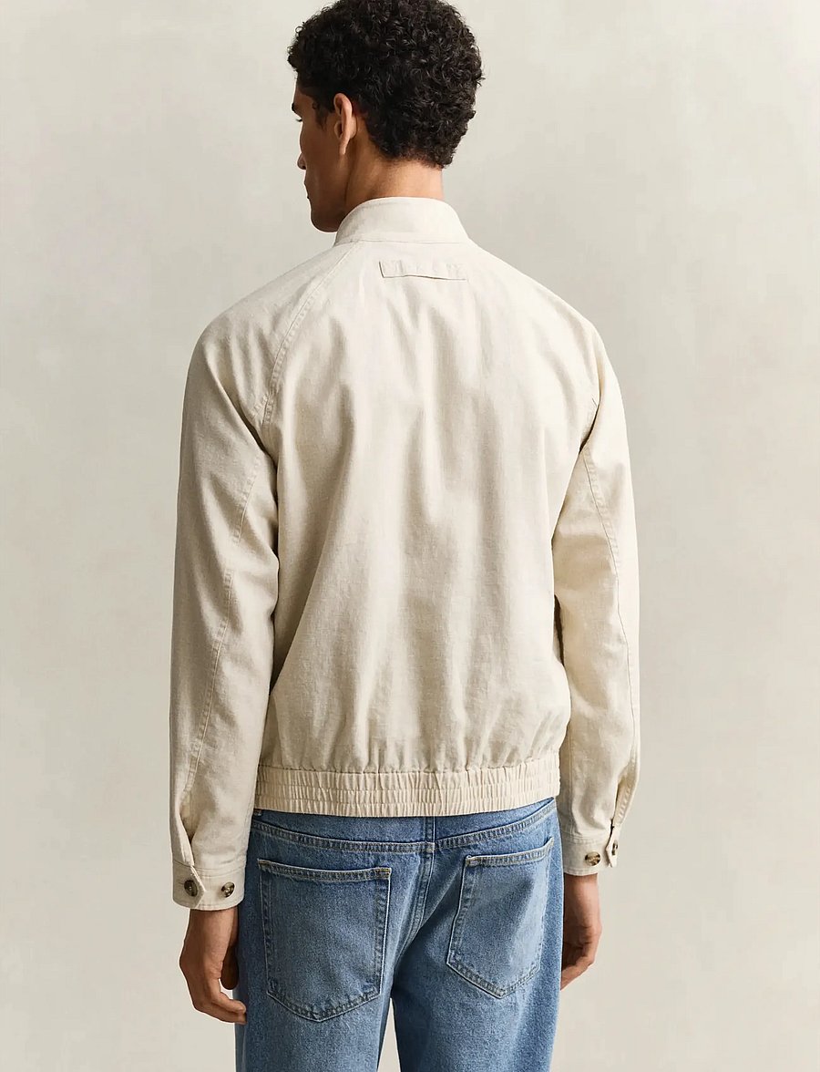 Gant - LINEN BLEND HARRINGTON JACKET - tunna jackor - soft oat - 2
