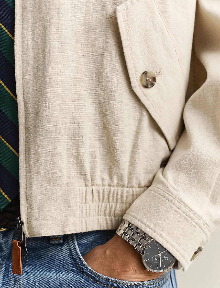 Gant - LINEN BLEND HARRINGTON JACKET - tunna jackor - soft oat - 3