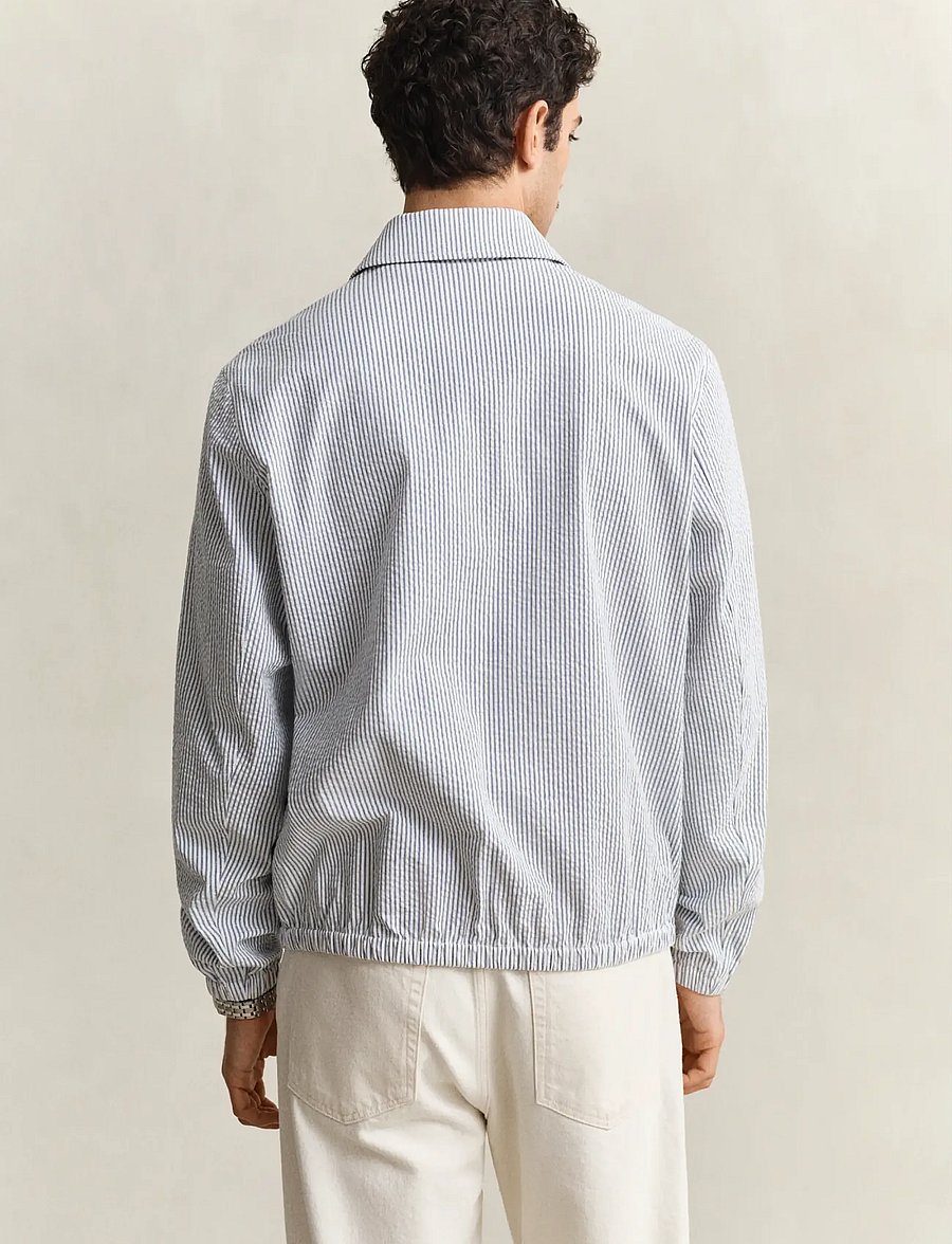 Gant - SEERSUCKER WINDCHEATER JACKET - herbstjacken - vintage blue - 2