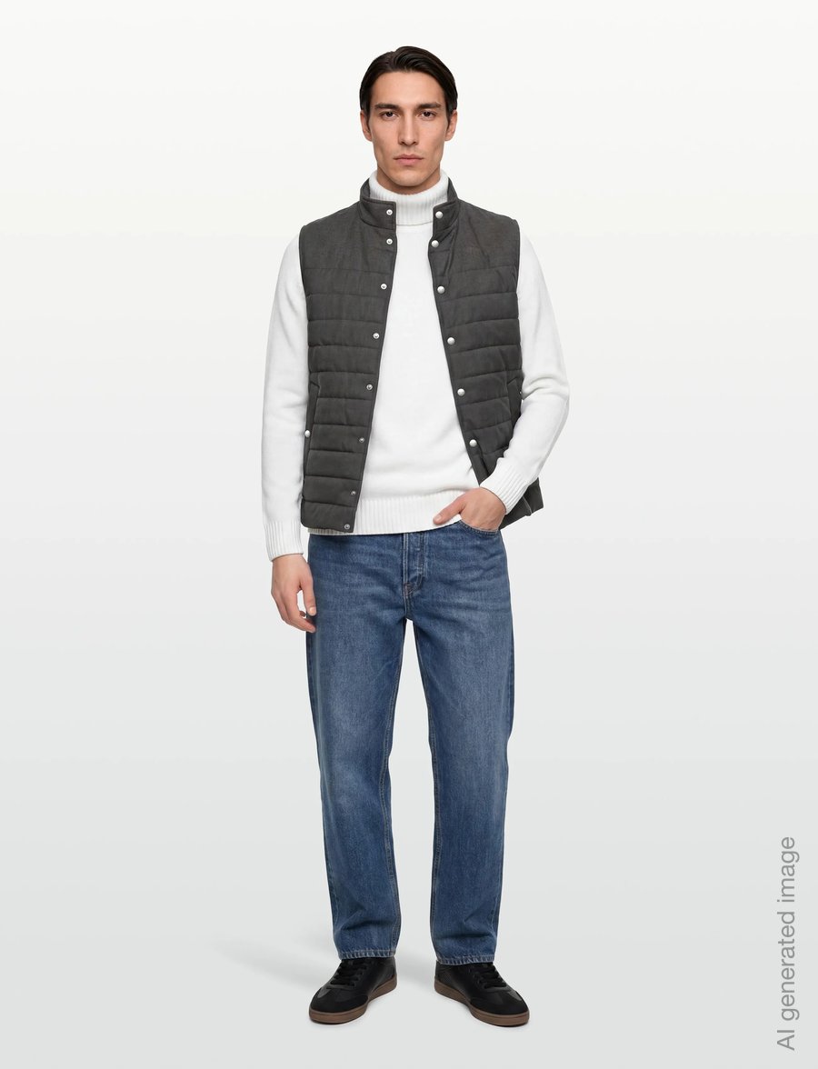 Gant - LIGHT INSULATED COMMUTER VEST - westen - antracit melange - 0