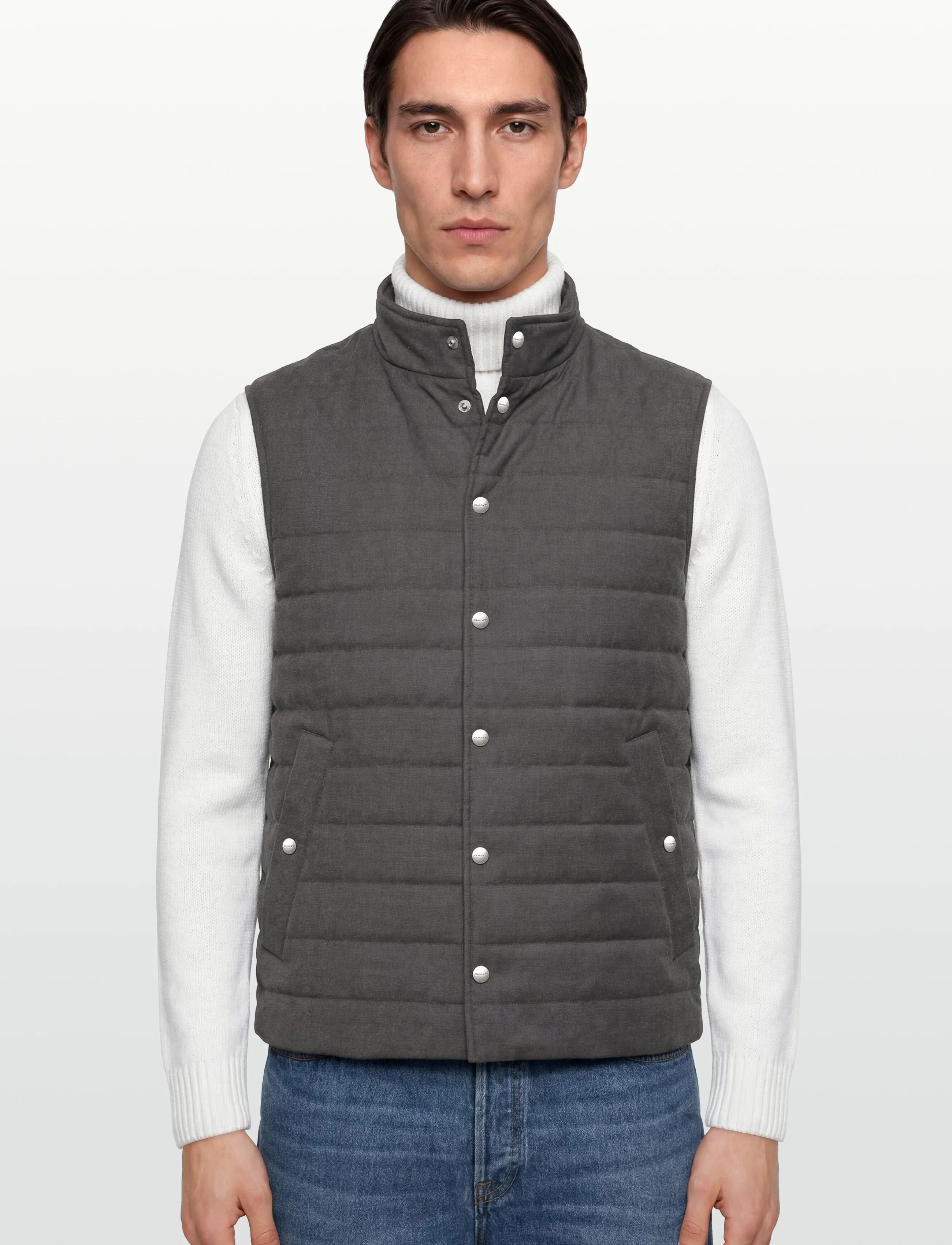 Gant - LIGHT INSULATED COMMUTER VEST - veste - antracit melange - 3