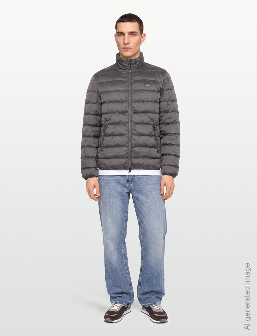 Gant - Light Down Jacket - daunenjacken - dusky anthracite - 0