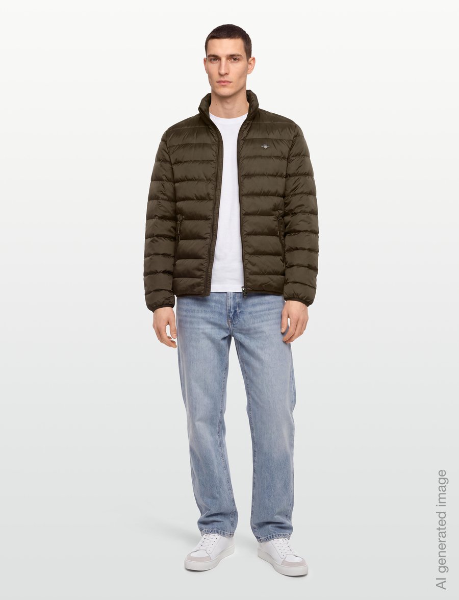 Gant - Light Down Jacket - daunenjacken - shadow brown - 0
