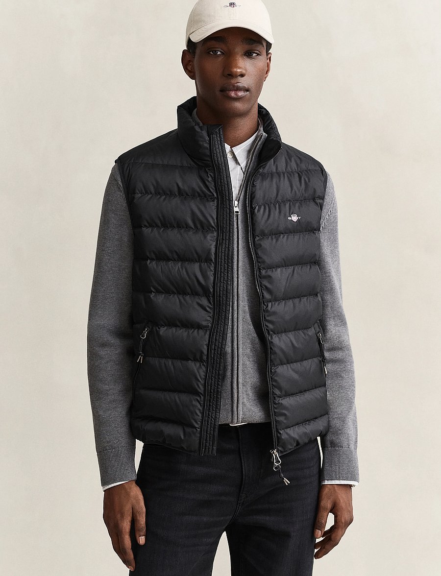 Gant - Light Down Vest - shoppa efter tillfälle - black - 0