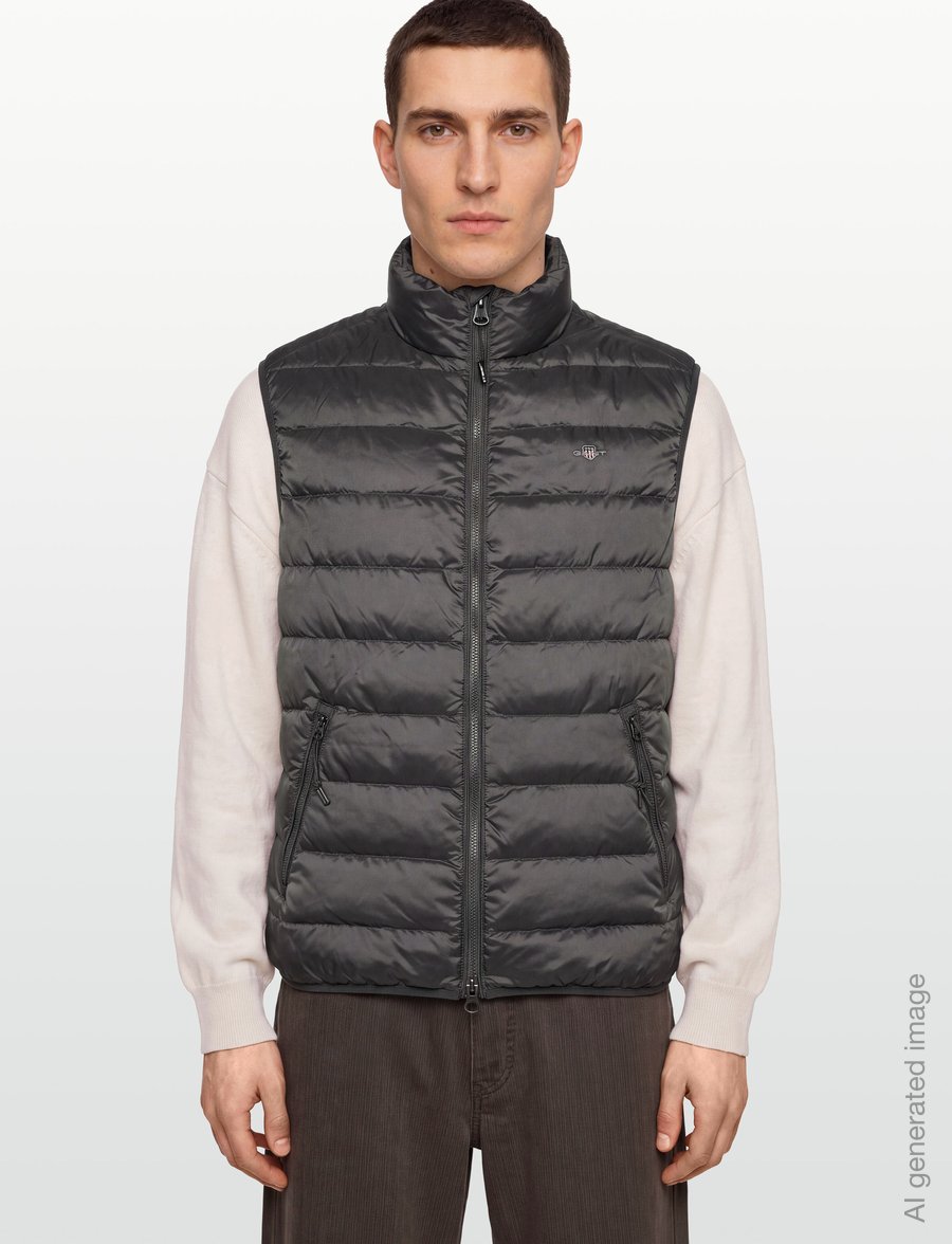 Gant - Light Down Vest - shop by occasion - dusky anthracite - 3