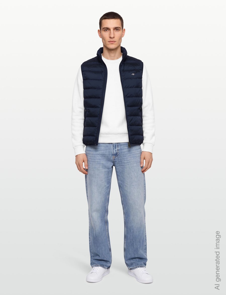 Gant - Light Down Vest - västar - evening blue - 0